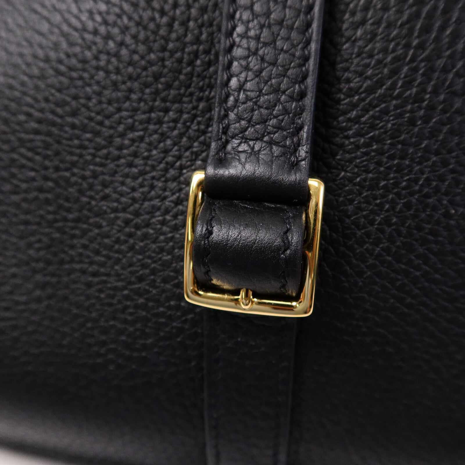 HERMES Clemence皮革Halzan 25手挽肩背兩用袋Noir