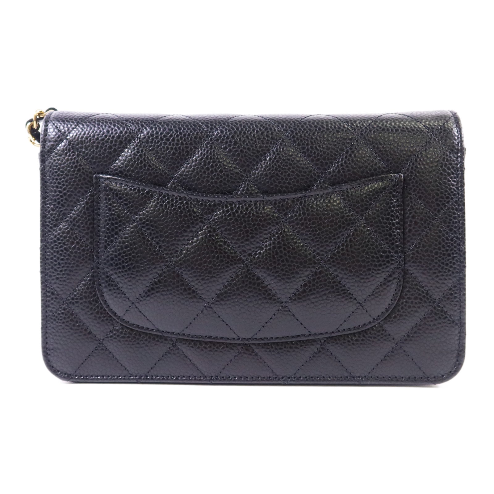 CHANEL 牛皮皮革WOC Wallet On Chain金扣鏈帶肩背袋