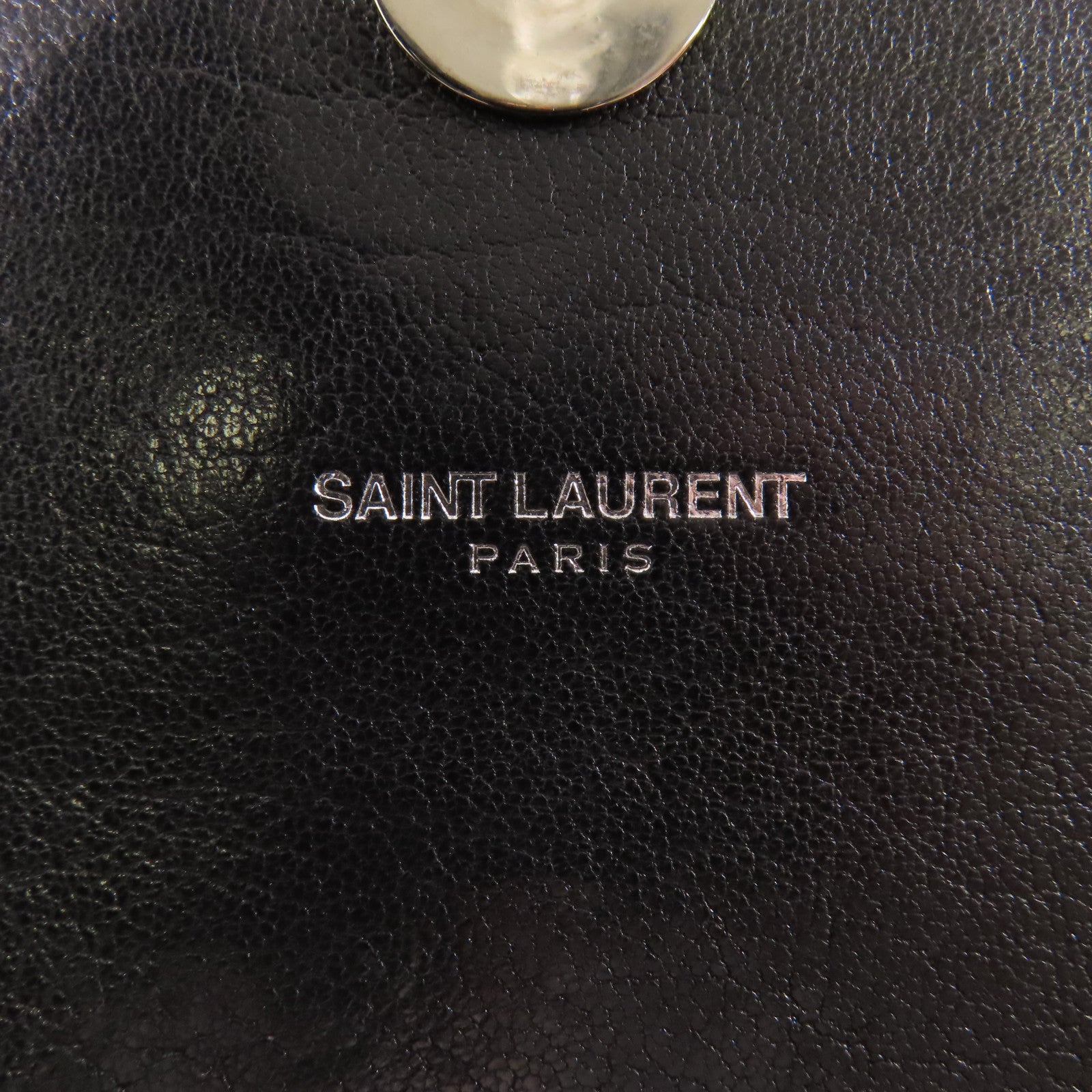 SAINT LAURENT 牛皮皮革Chain 2 Way Bag銀扣鏈帶手挽肩背兩用袋