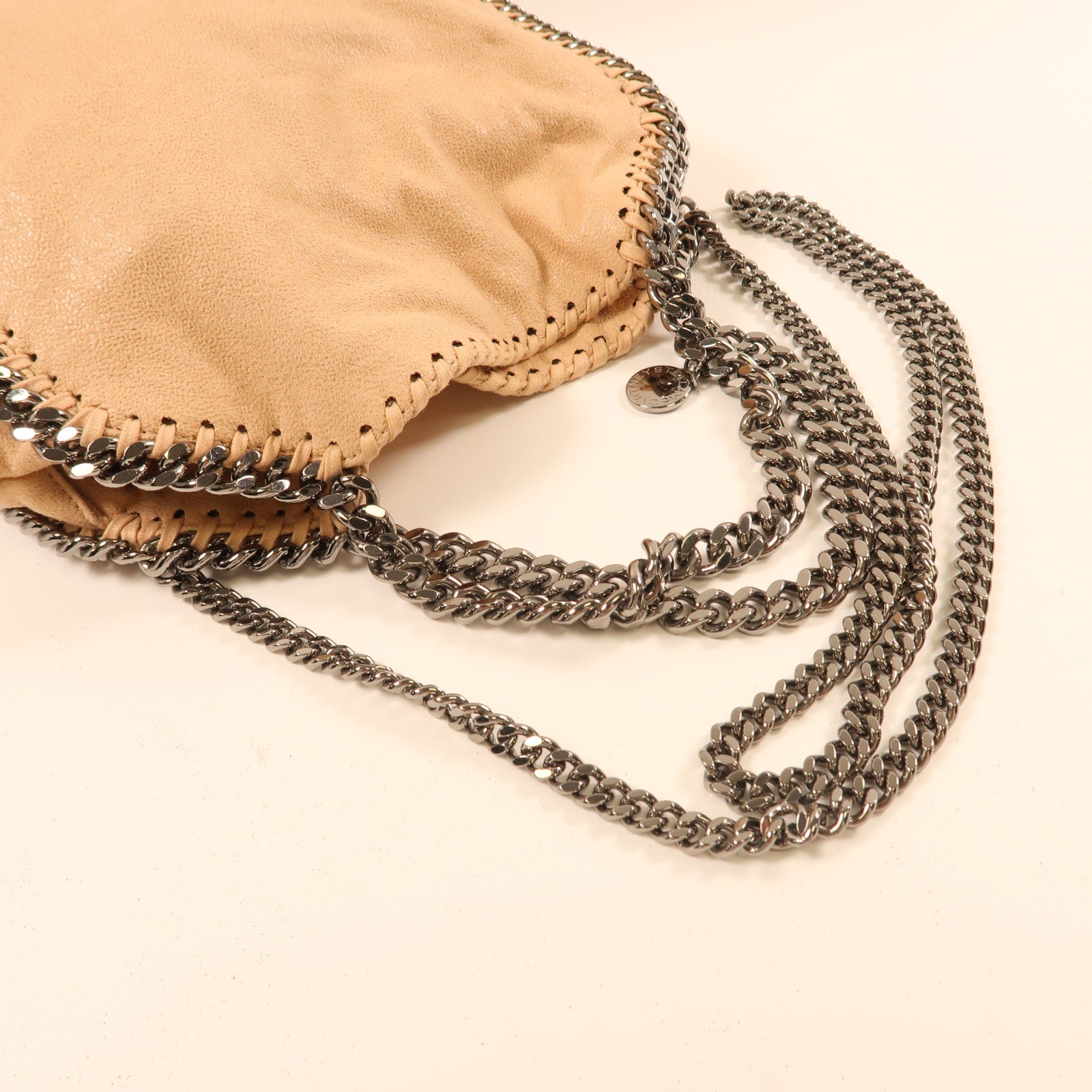 SELECTION Shaggy Deer Fabric Stella Mccartney銀扣鏈帶肩背袋粉紅色