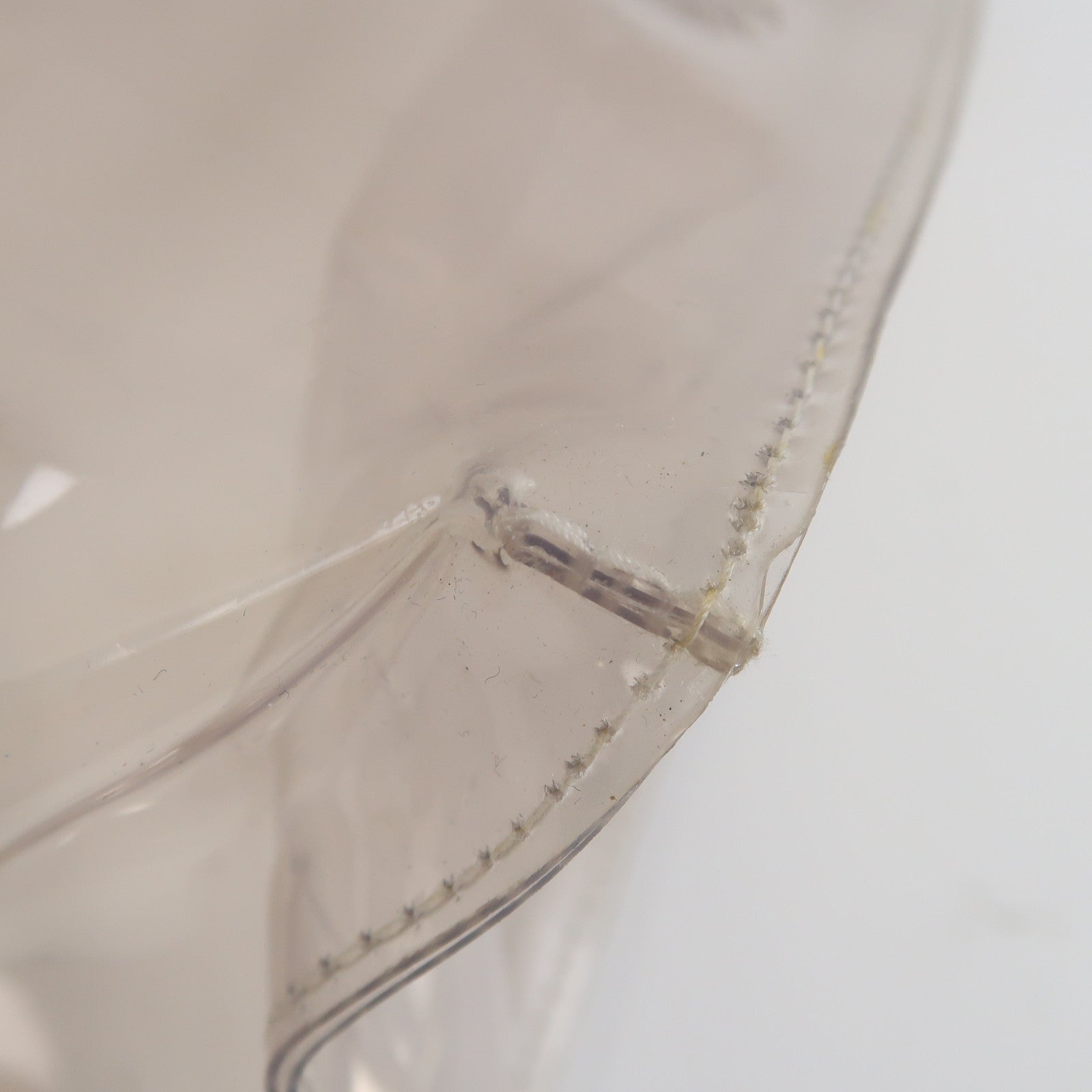 HERMES PVC Vinyl Kelly金扣手挽袋透明