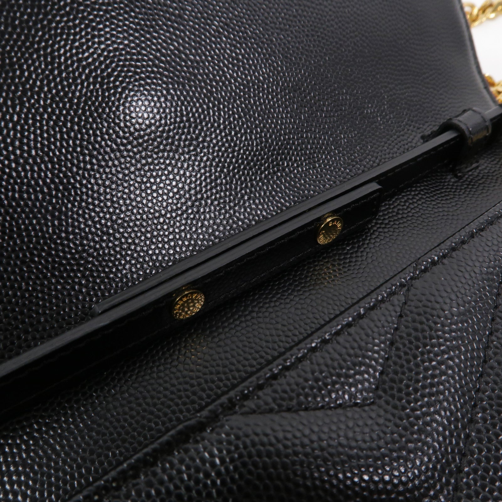 SAINT LAURENT 牛皮皮革Cassandre Envelope鏈帶肩背袋
