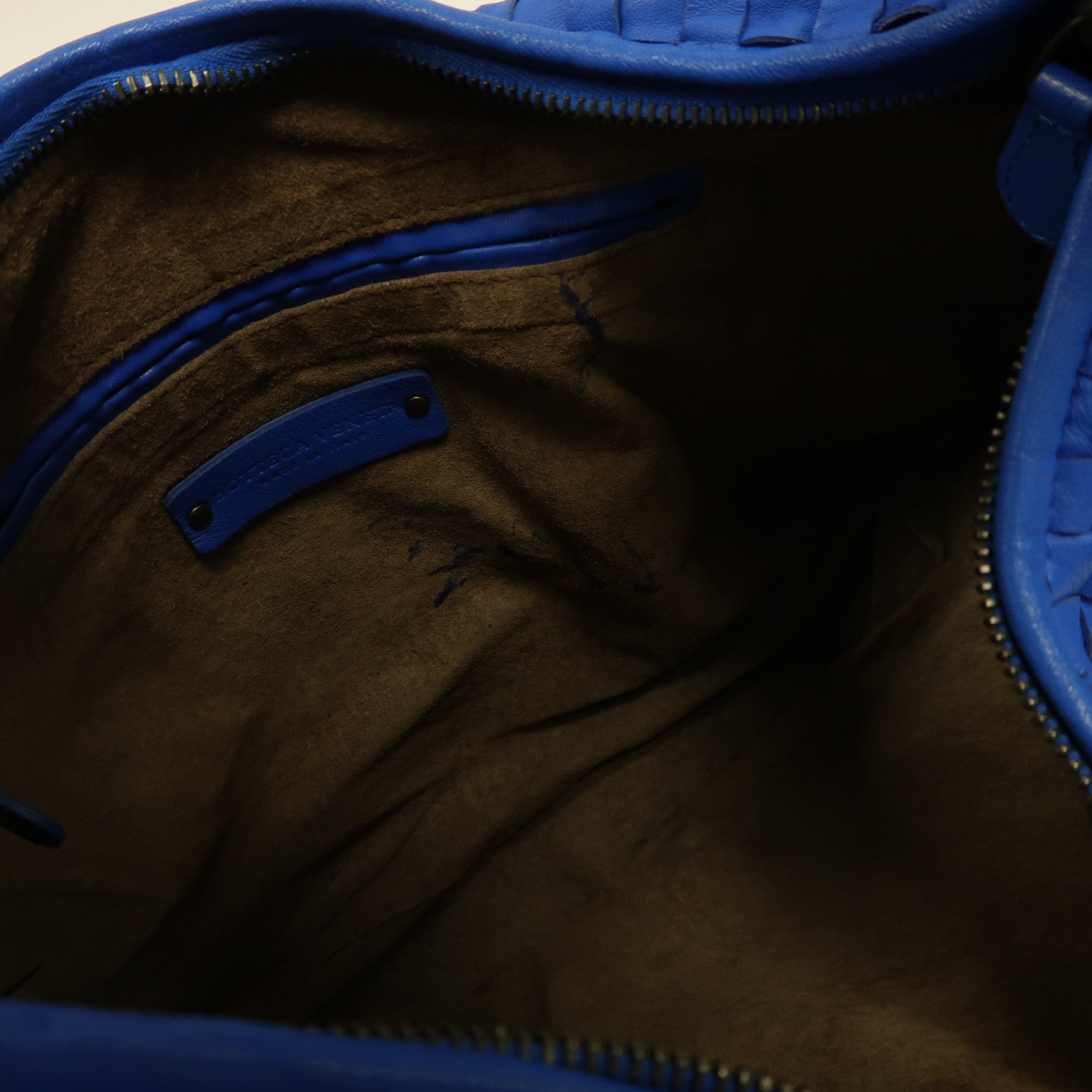 BOTTEGA VENETA 織紋皮革Shoulder Bag肩背袋藍色