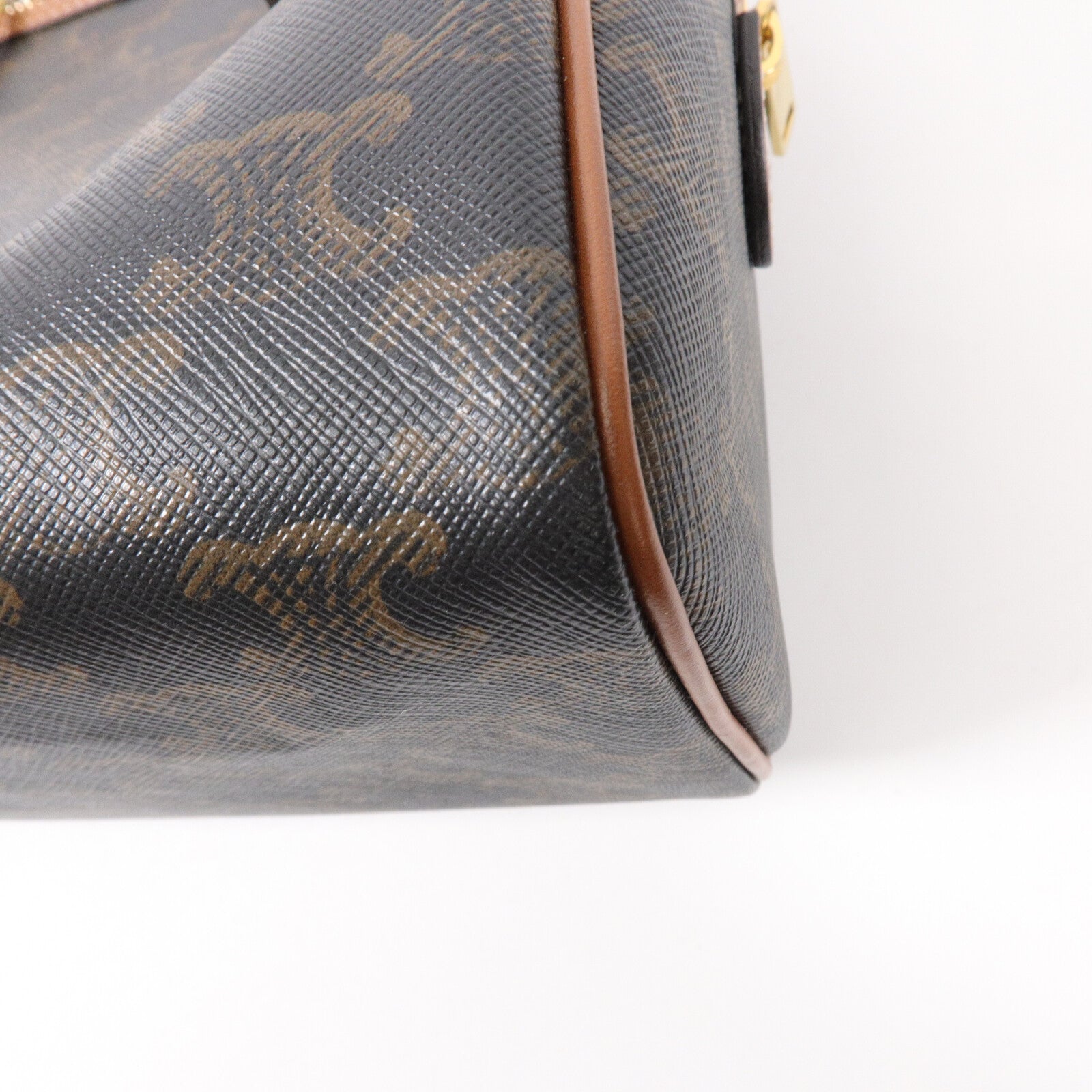 CELINE 塗層帆布Mini Boston In Triomphe手挽肩背兩用袋