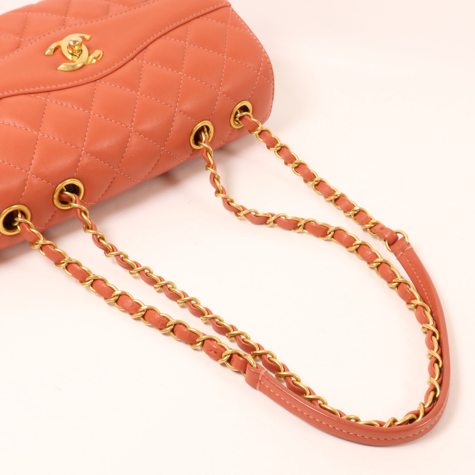 CHANEL 羊皮皮革Chain Shoulder鏈帶肩背袋