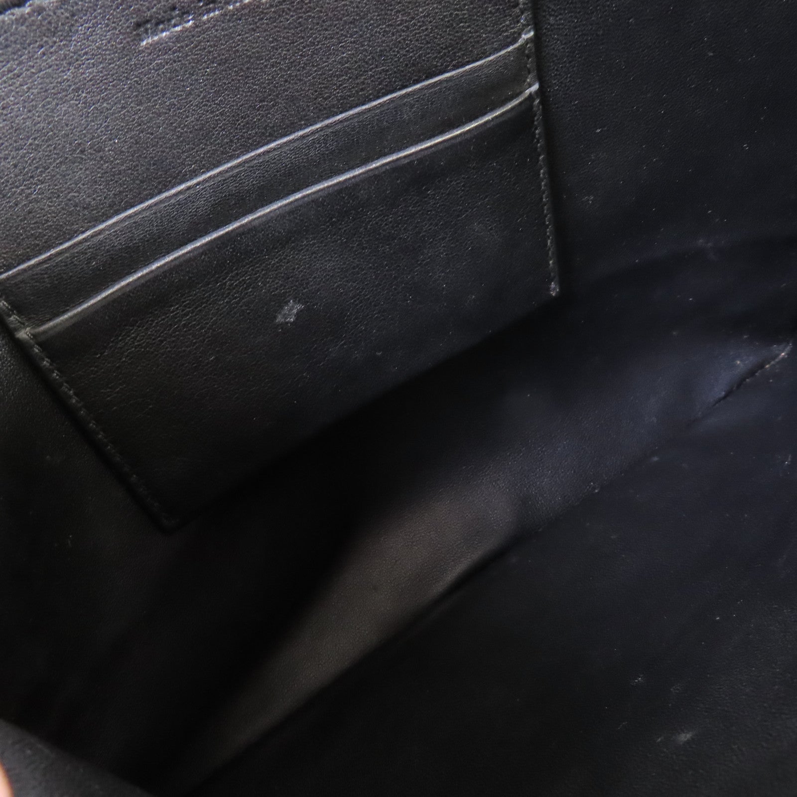 CELINE 【激減優惠】牛皮皮革Clutch Bag手拿包黑色/銀色