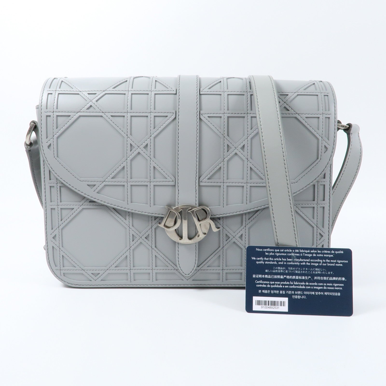 Dior 牛皮皮革Shoulder Bag銀扣肩背袋