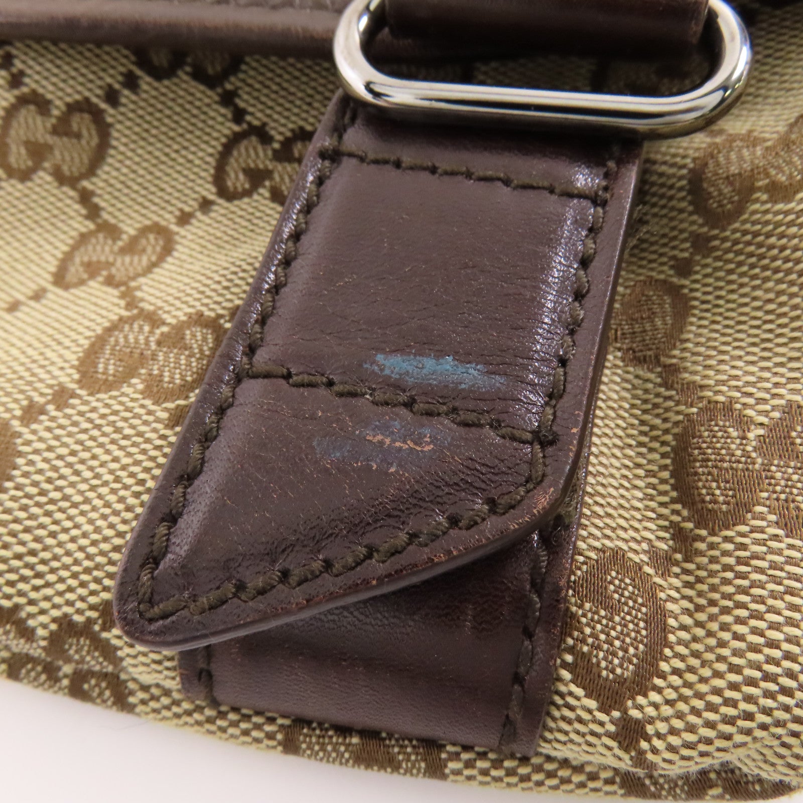 GUCCI 帆布Waist Bag銀扣腰包
