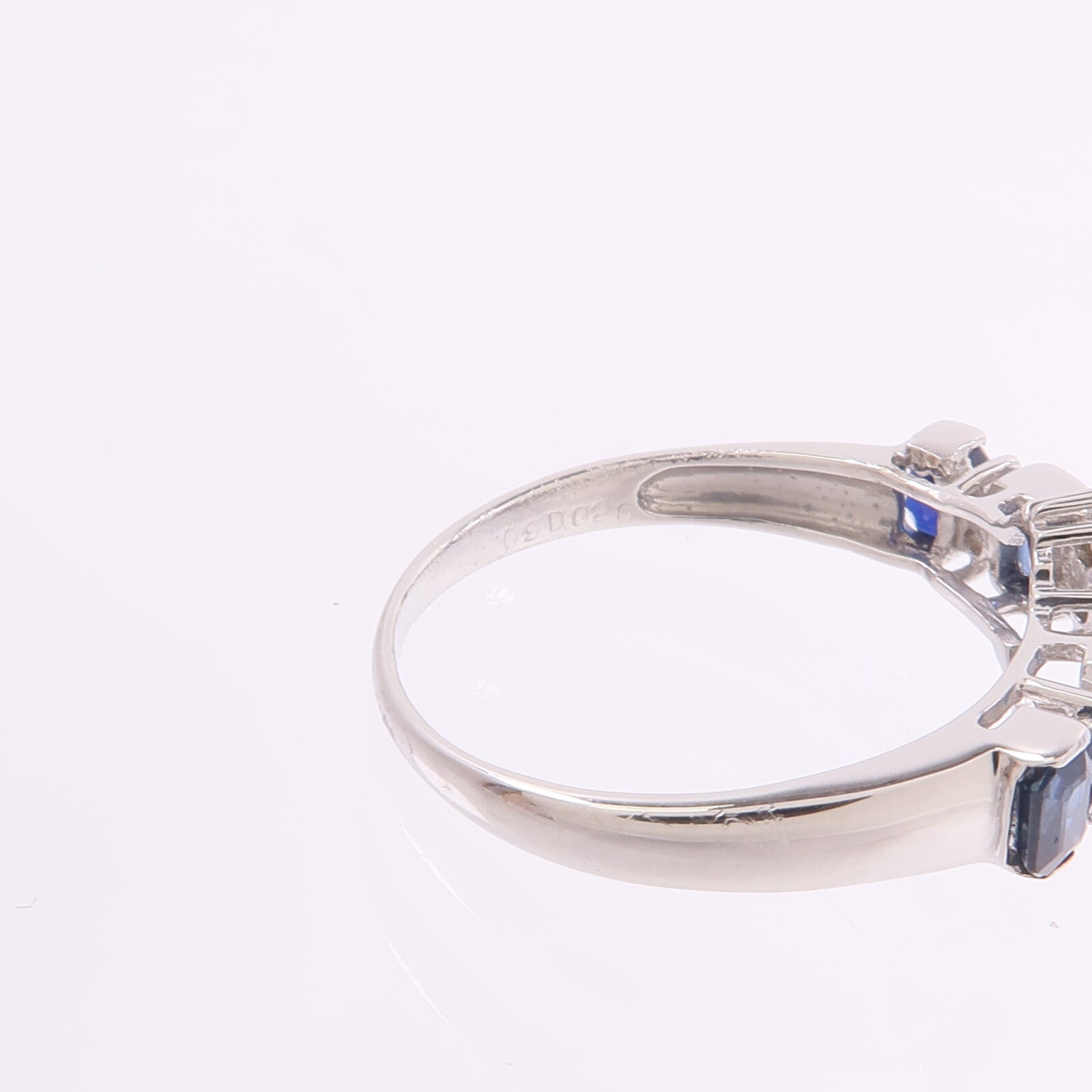 JEWELRY PT900鉑金Sapphire Diamond Ring藍寶石/鑽石戒指