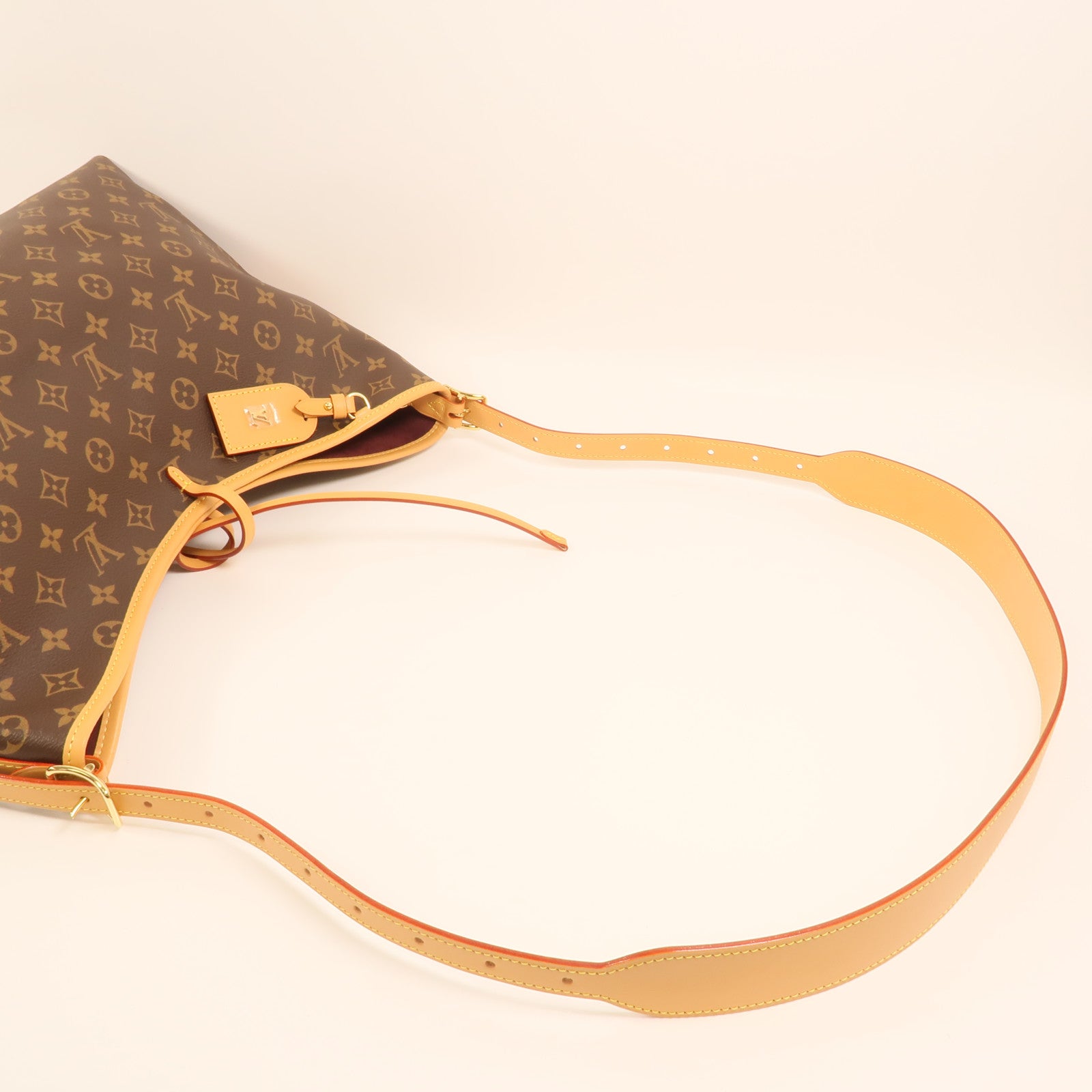 LOUIS VUITTON Monogram Carry All MM金扣肩背袋