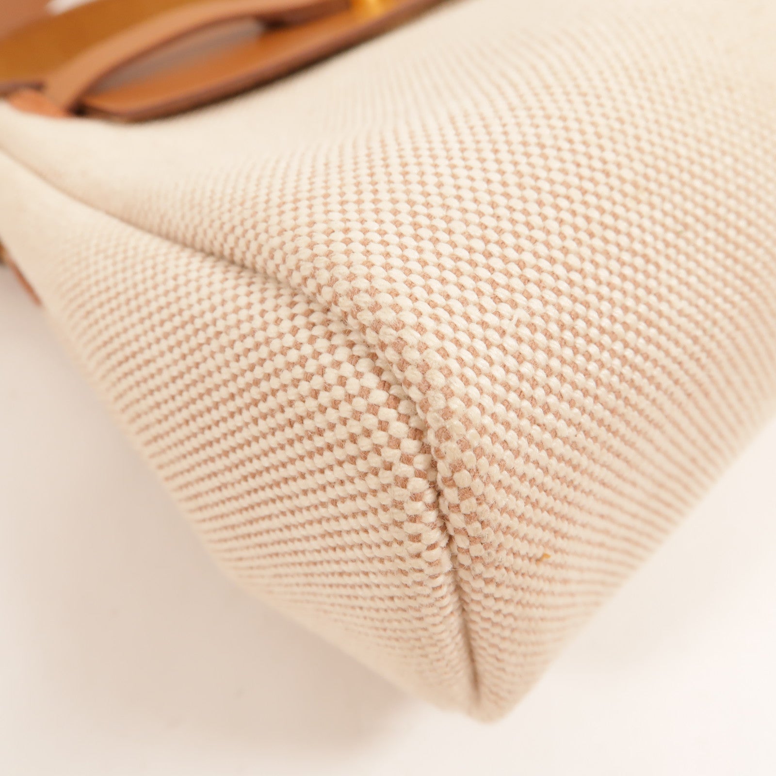 HERMES 帆布Mini Herbag肩背袋Gold/Beige
