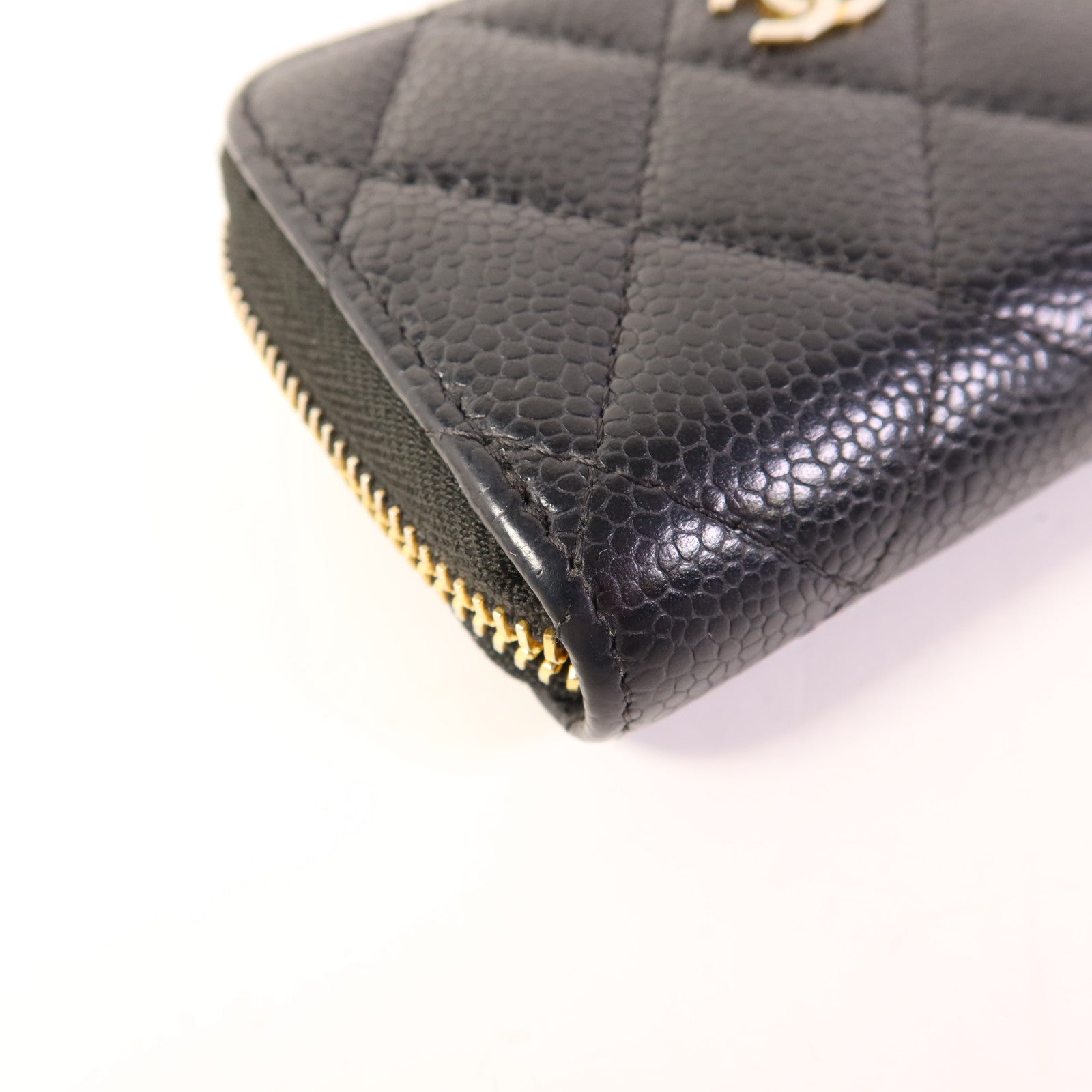 CHANEL 牛皮皮革Card Case銀扣卡片套