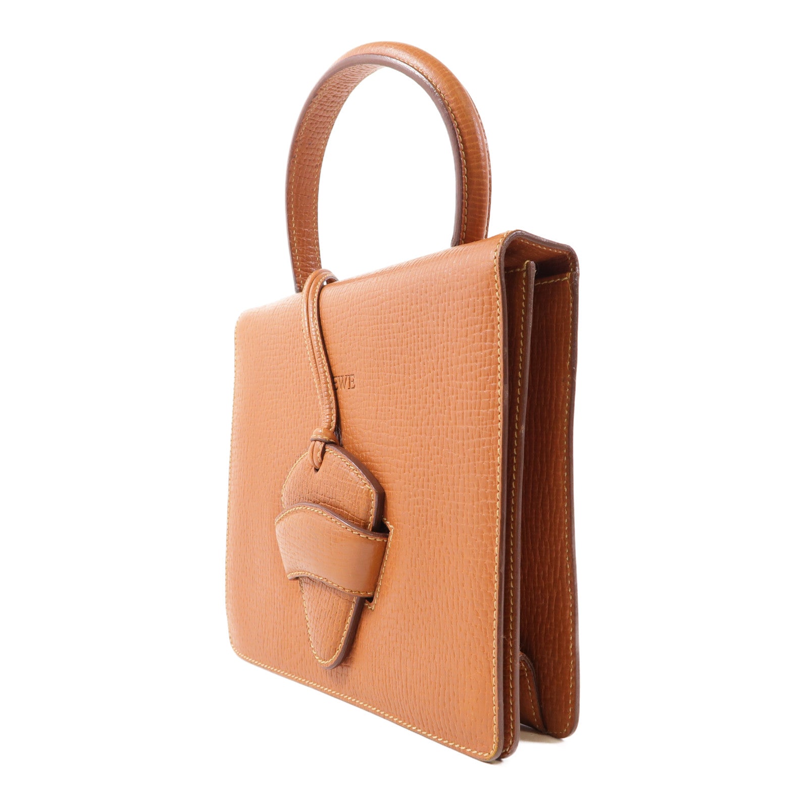 LOEWE Shoulder Bag Handbag Calfskin Leather Brown