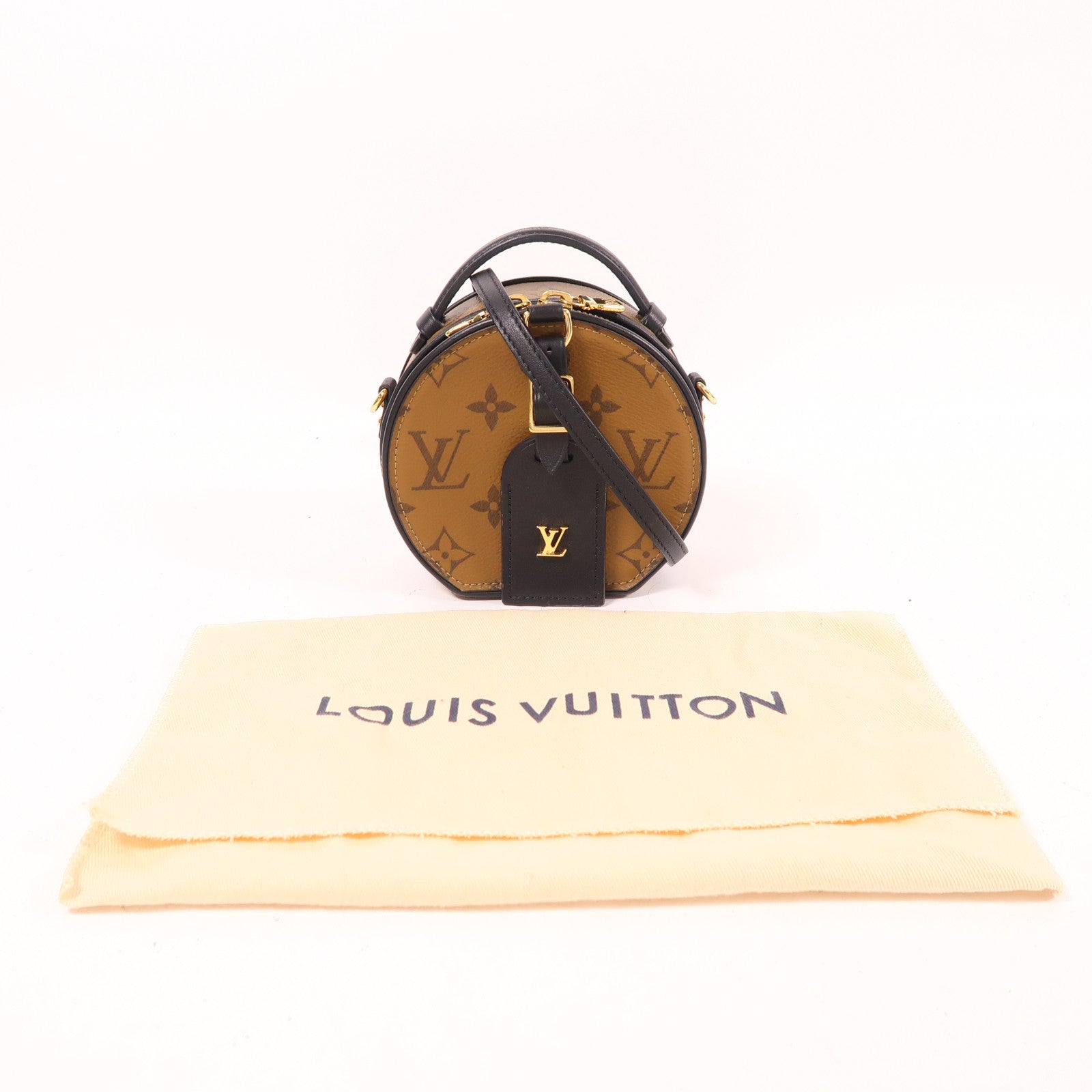 LOUIS VUITTON LV GHW Mini Boite Chapeau 2 Way Bag M68276 Monogram Reverse