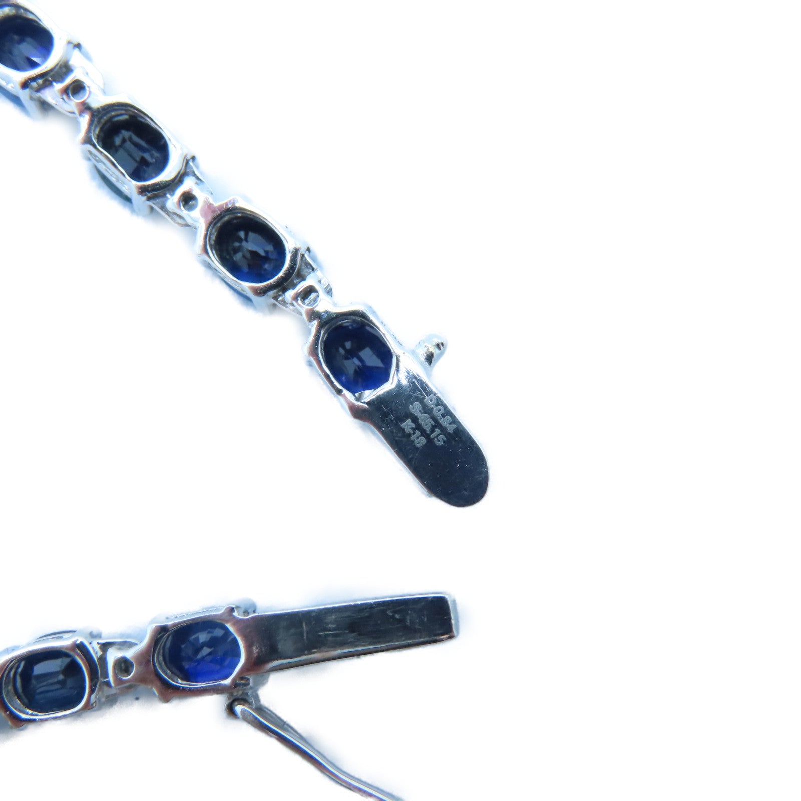 JEWELRY 18K白金Sapphire Diamond Necklace 45.15ct藍寶石/0.84ct鑚石項鍊