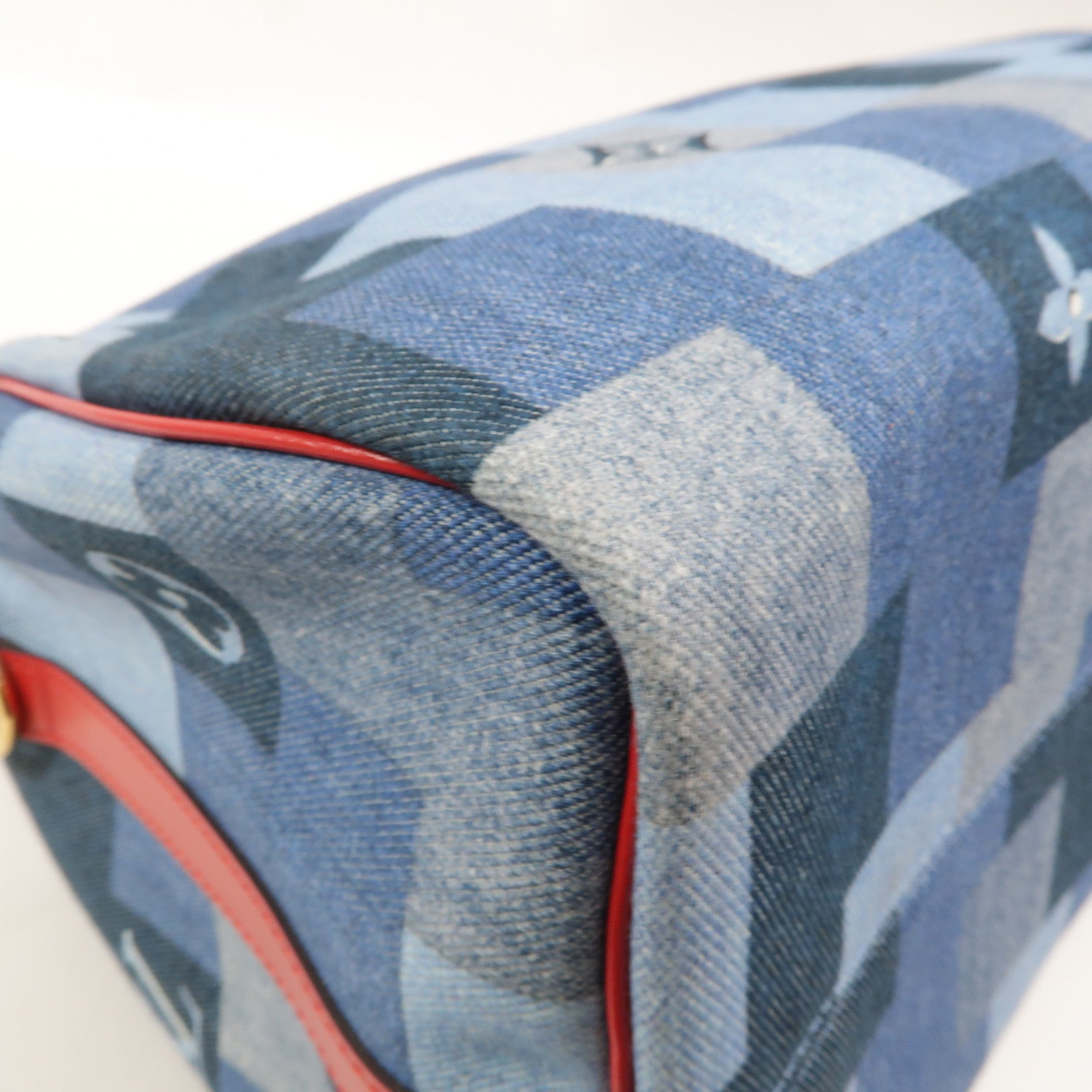 LOUIS VUITTON Monogram Denim Speedy Bandouliere 30手挽肩背兩用袋