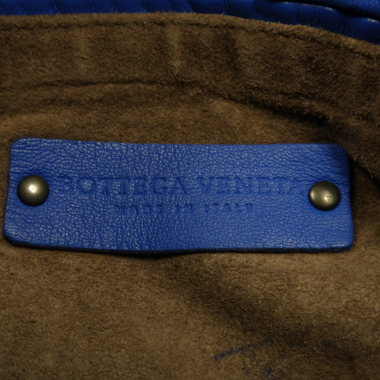 BOTTEGA VENETA 織紋皮革Shoulder Bag肩背袋藍色