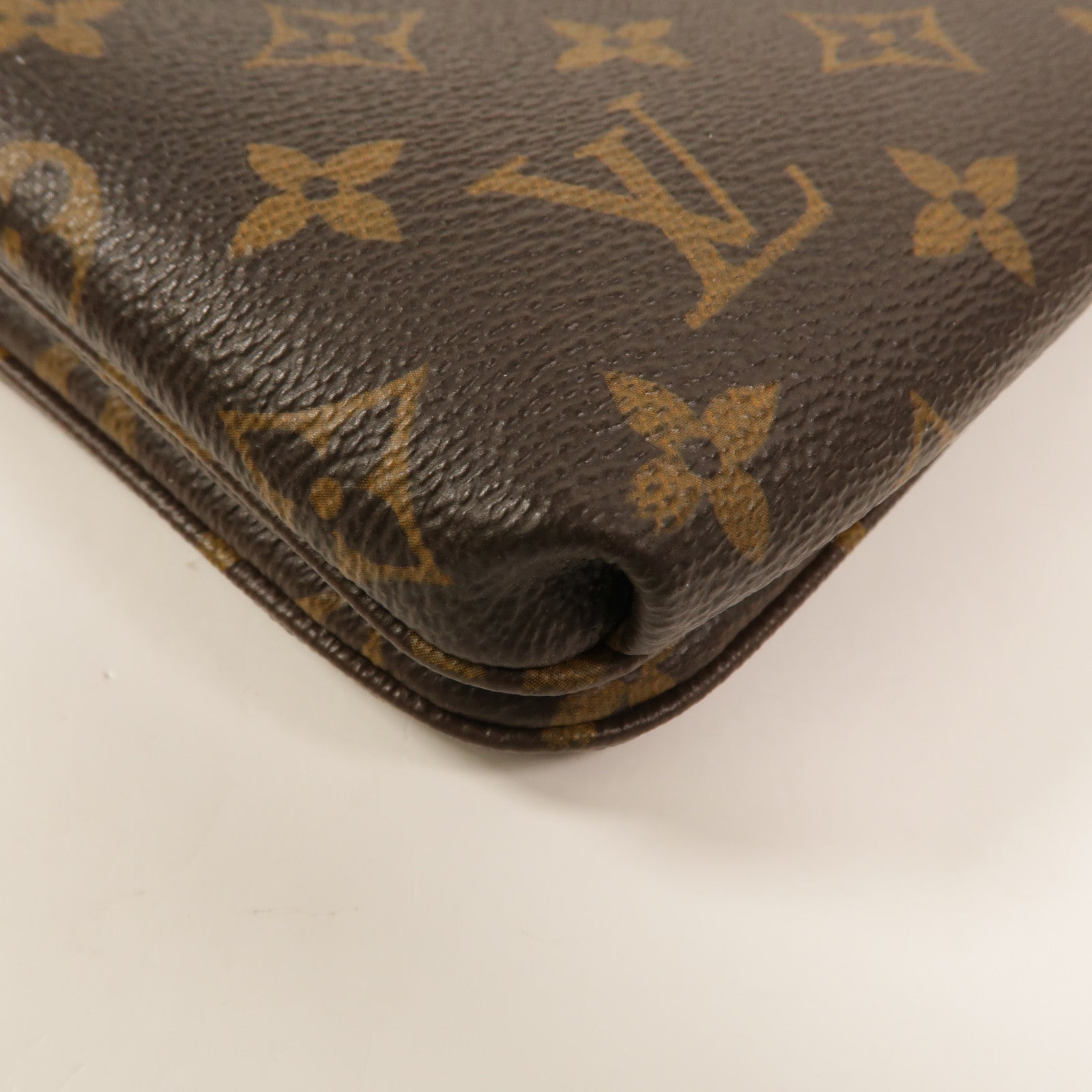 LOUIS VUITTON Monogram/牛皮皮革Twice肩背袋