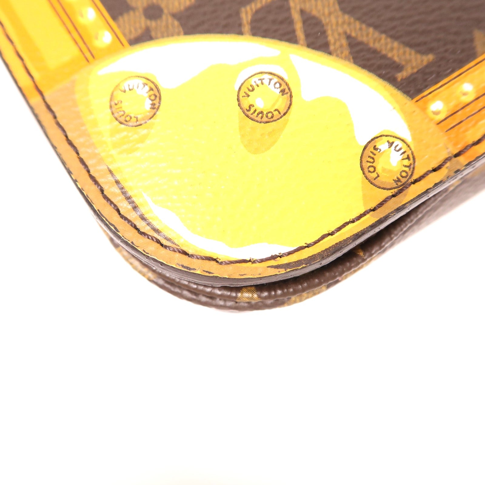 LOUIS VUITTON【激減優惠】 Monogram Summer Trunk Pochette Metis金扣手挽肩背兩用袋棕色/彩色