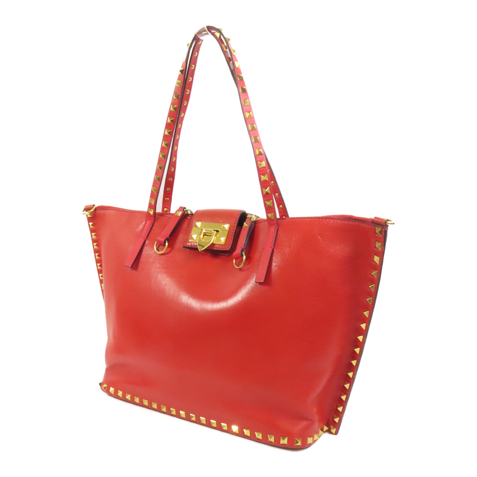 Valentino 牛皮皮革Shoulder Bag金扣手挽肩背兩用袋
