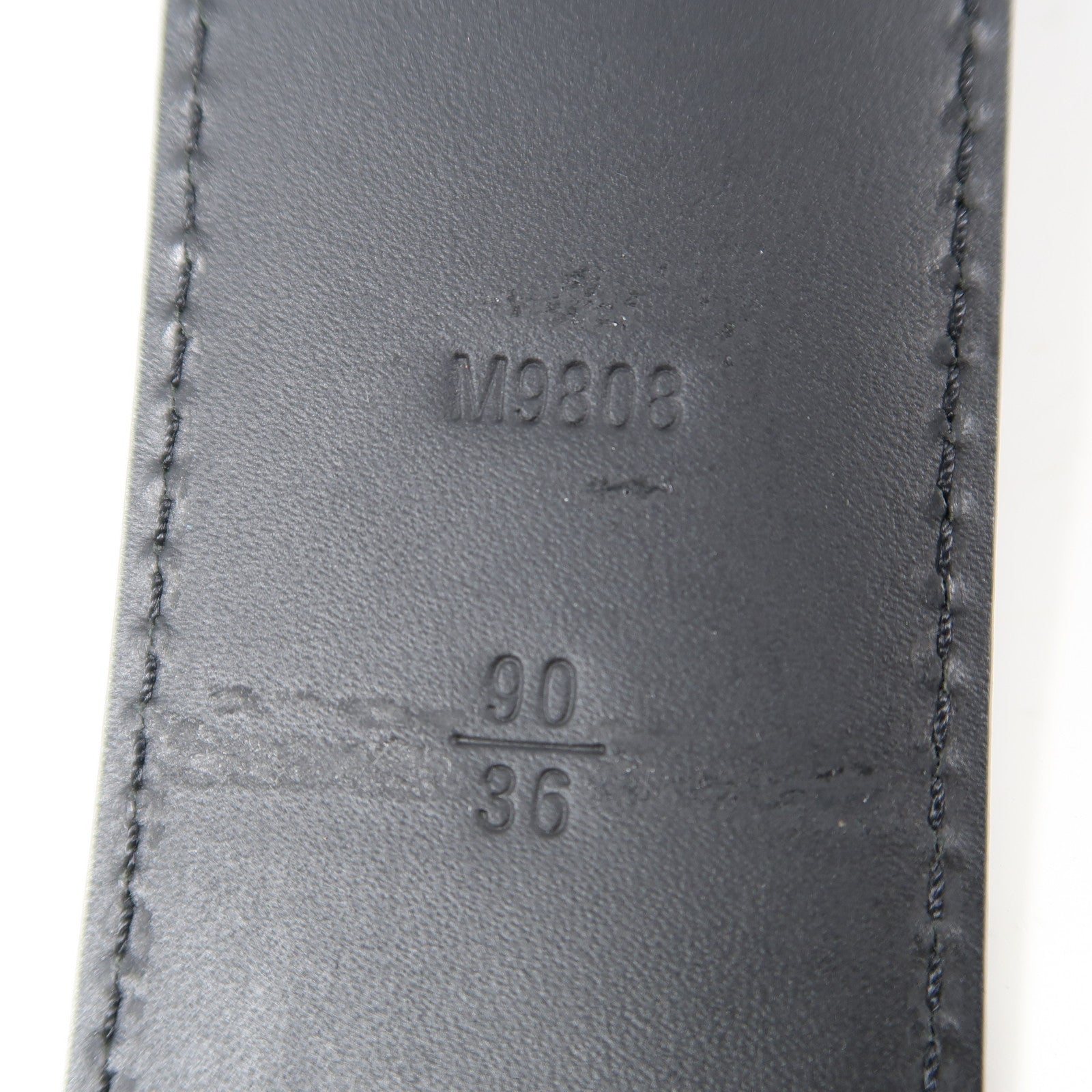 LOUIS VUITTON Damier Graphite Belt 90cm皮帶黑色/灰色