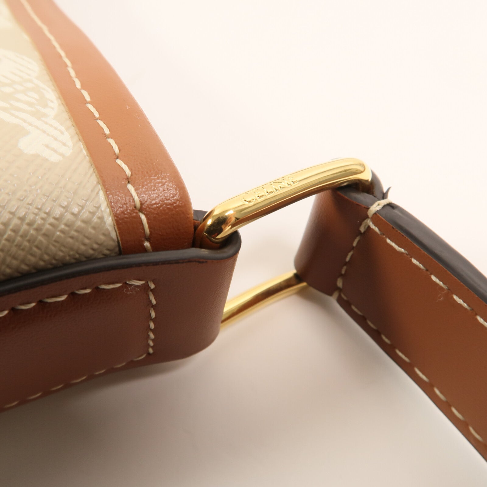 CELINE 塗層帆布Small Bucket金扣肩背袋