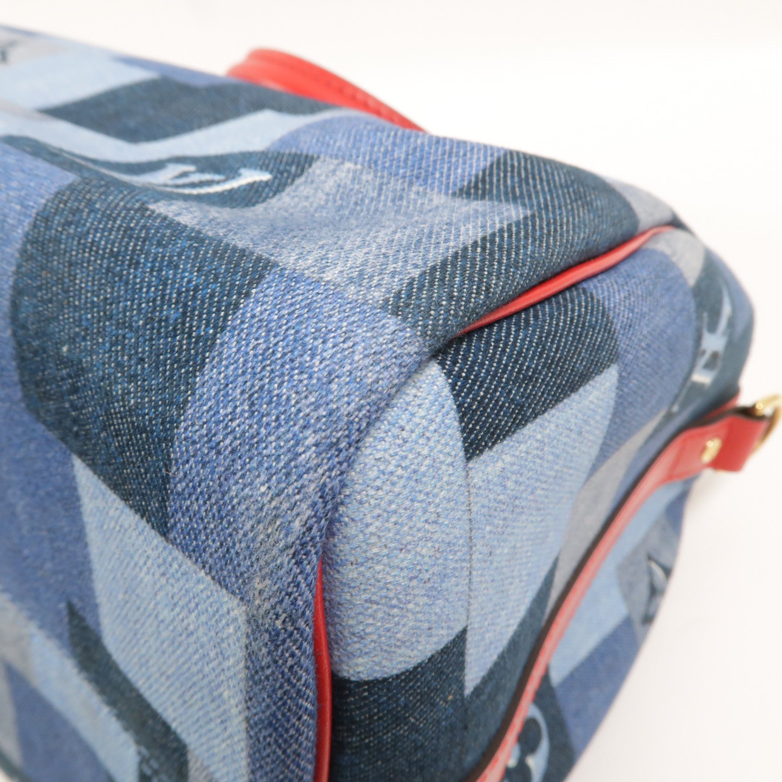 LOUIS VUITTON Monogram Denim Speedy Bandouliere 30手挽肩背兩用袋