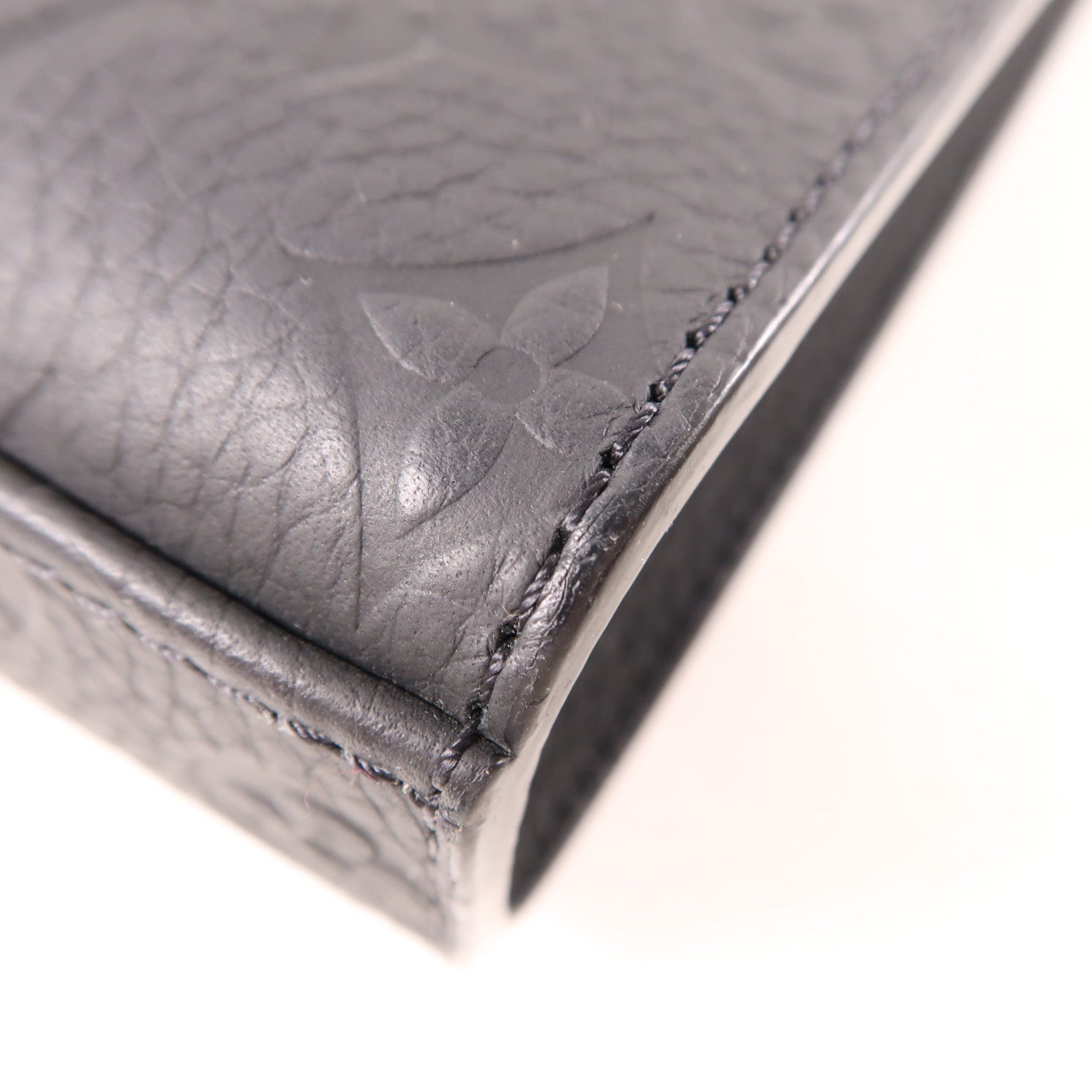 LOUIS VUITTON Taurillon皮革Sac Plat Cross手挽肩背兩用袋黑色