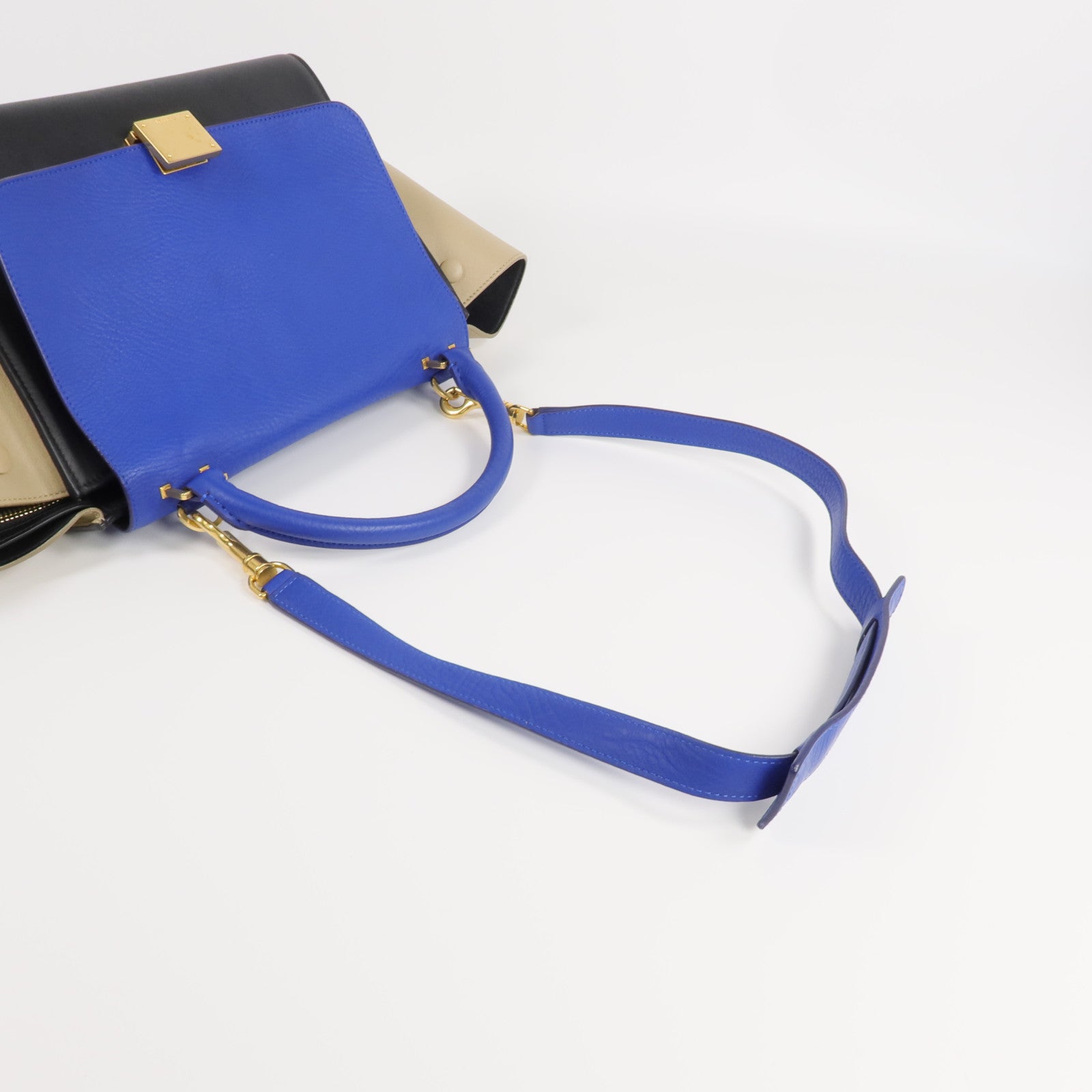 CELINE 牛皮皮革Trapeze金扣手挽肩背兩用袋