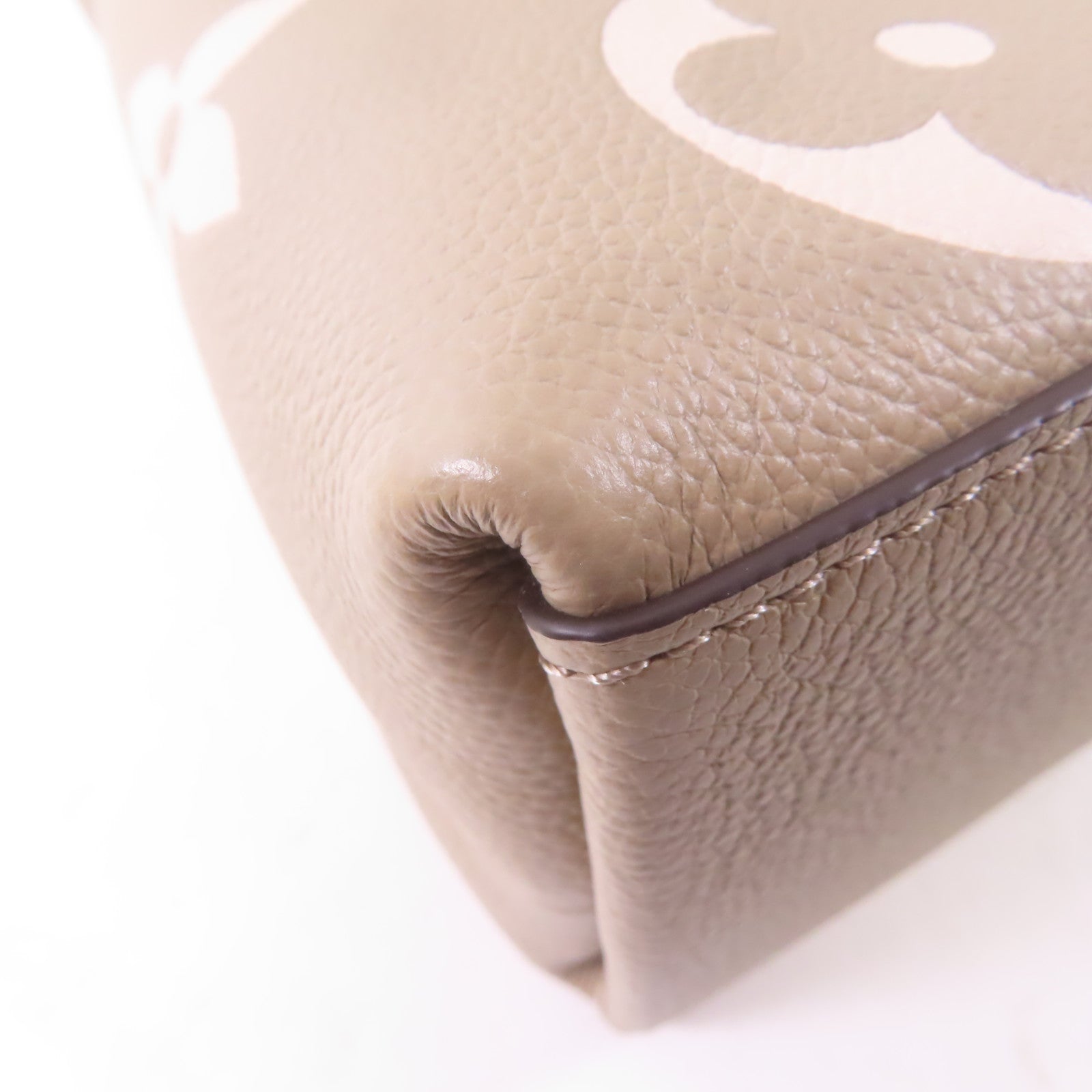 LOUIS VUITTON Monogram Empreinte Madeleine MM金扣手挽肩背兩用袋淺褐色