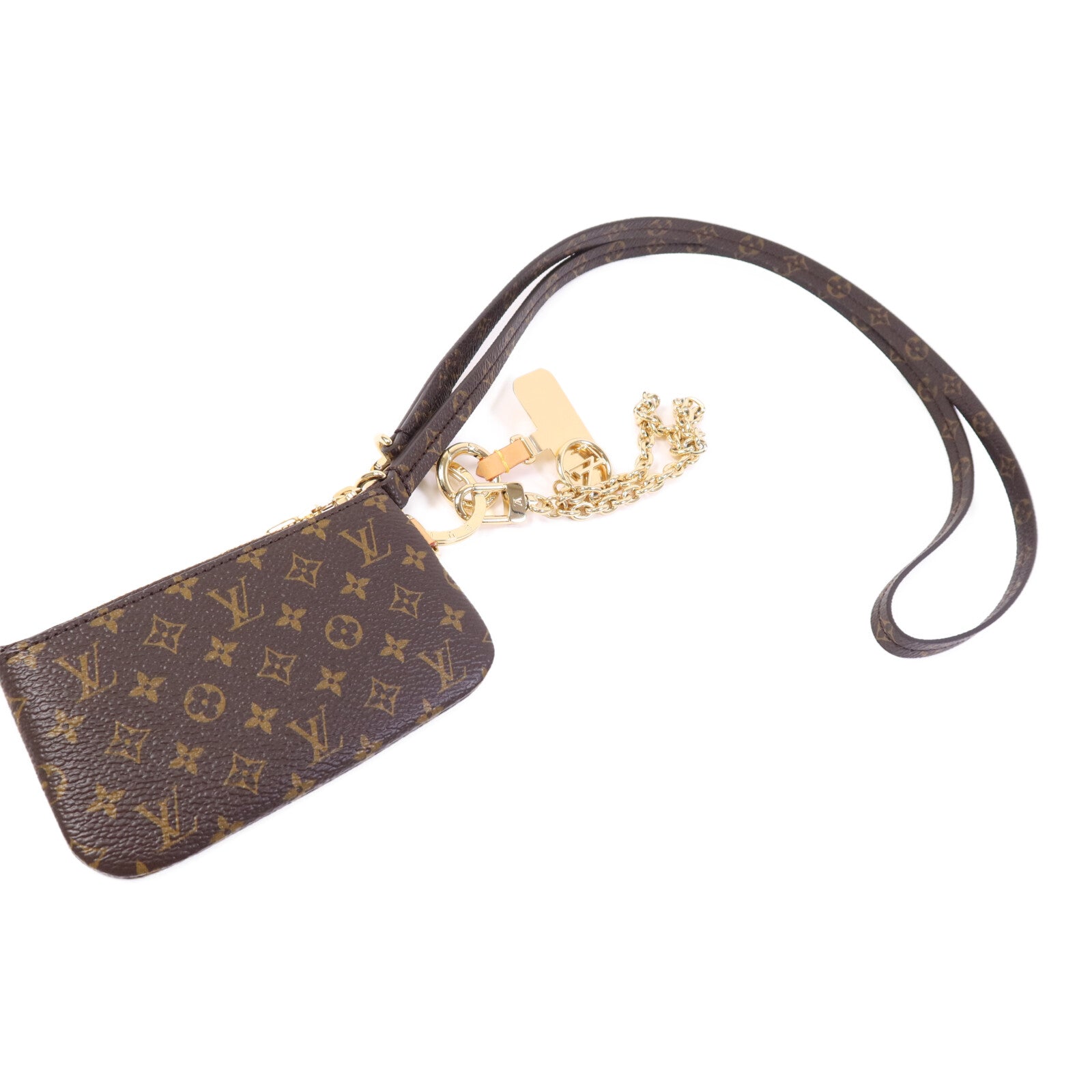 LOUIS VUITTON Monogram Phone Holder金扣手拿包