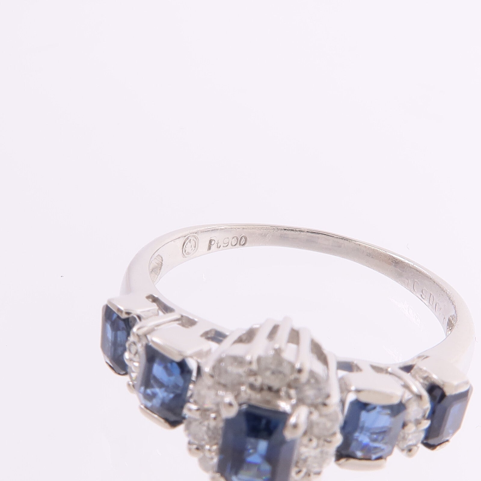 JEWELRY PT900鉑金Sapphire Diamond Ring藍寶石/鑽石戒指