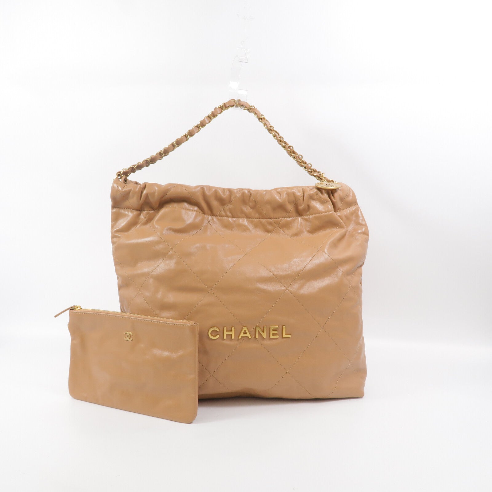 CHANEL 牛皮皮革Chanel 22 Medium鏈帶肩背袋