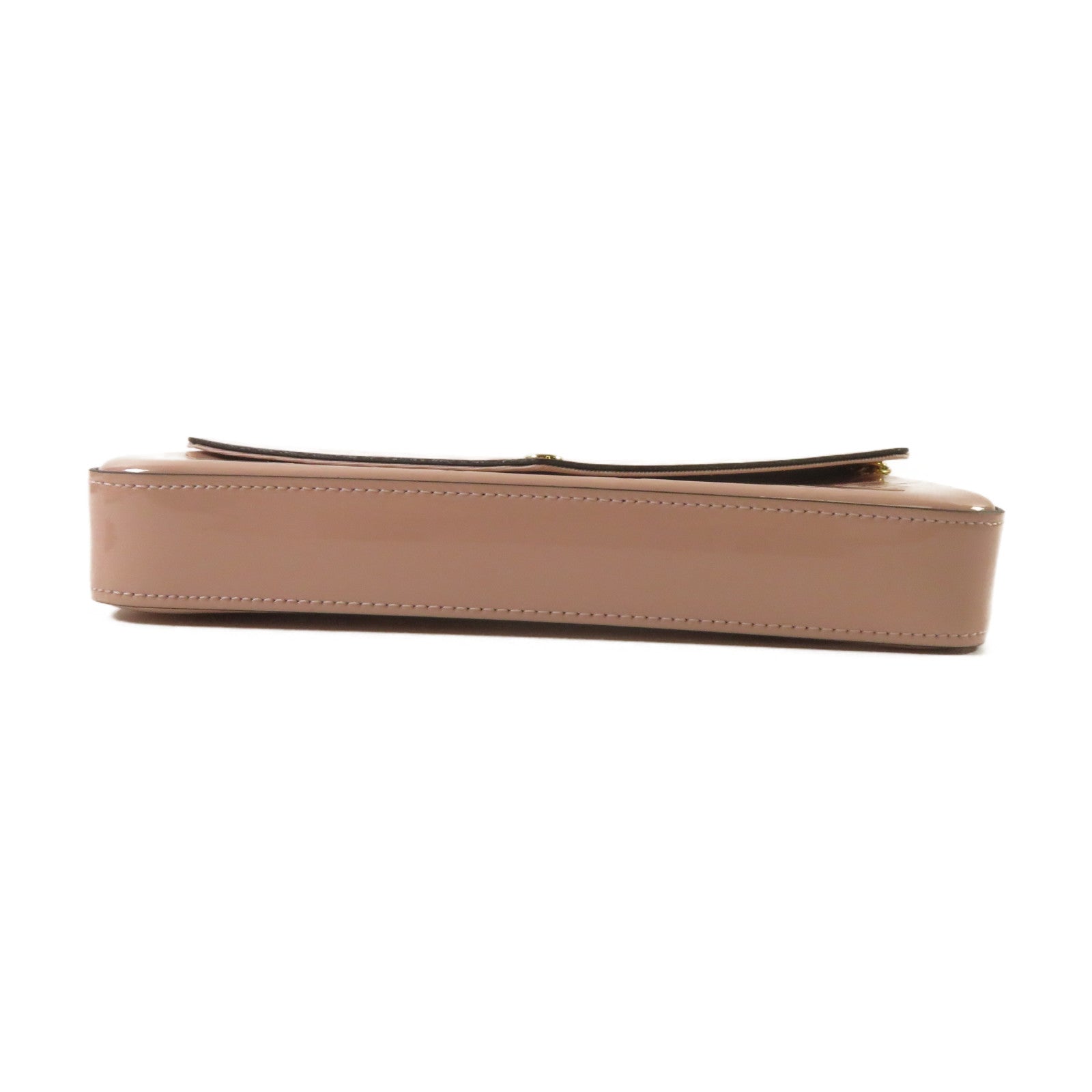 LOUIS VUITTON 【激減優惠】Monogram Vernis Pochette Felicie金扣鏈帶肩背袋粉紅色