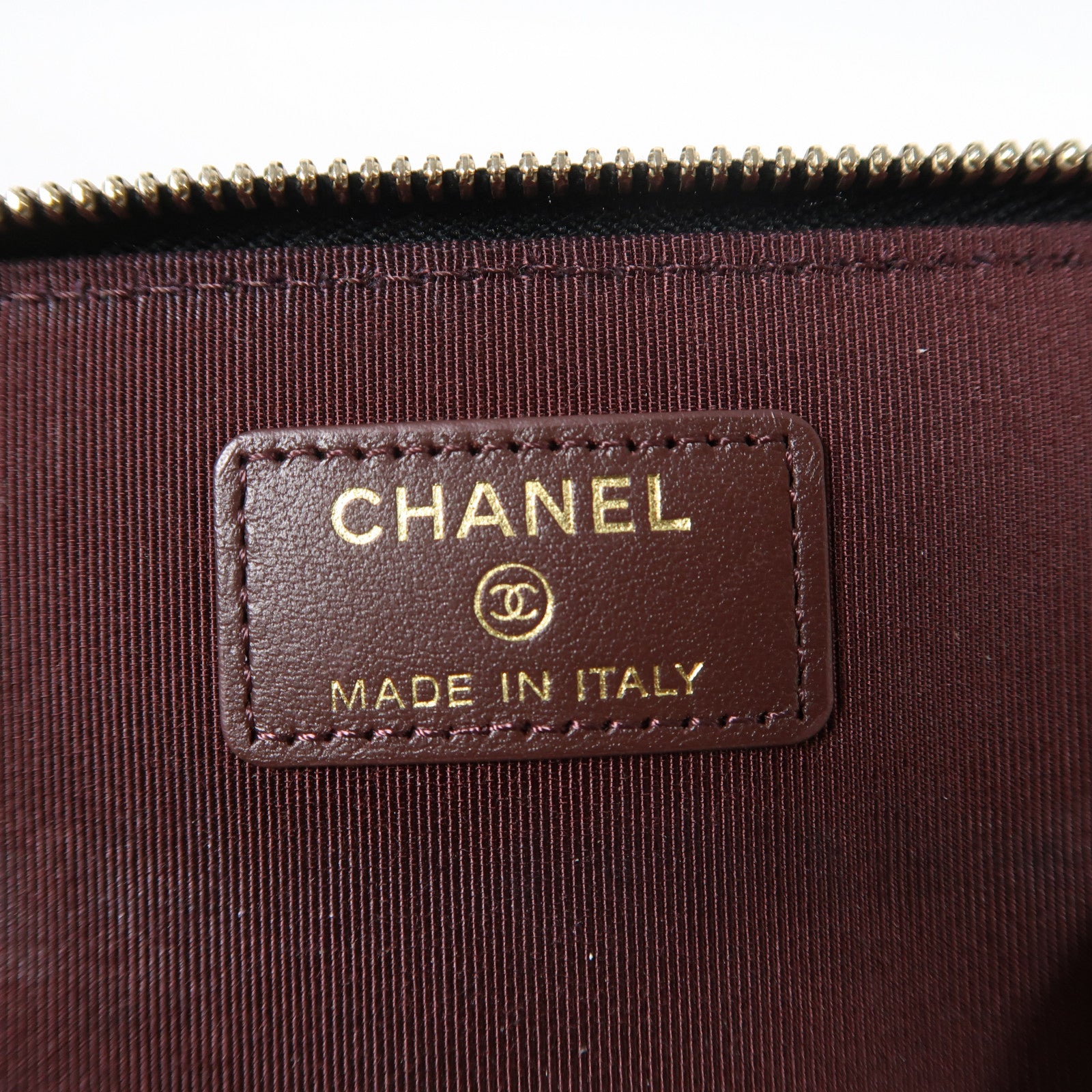 CHANEL 牛皮皮革Vanity Case金扣鏈帶肩背袋黑色