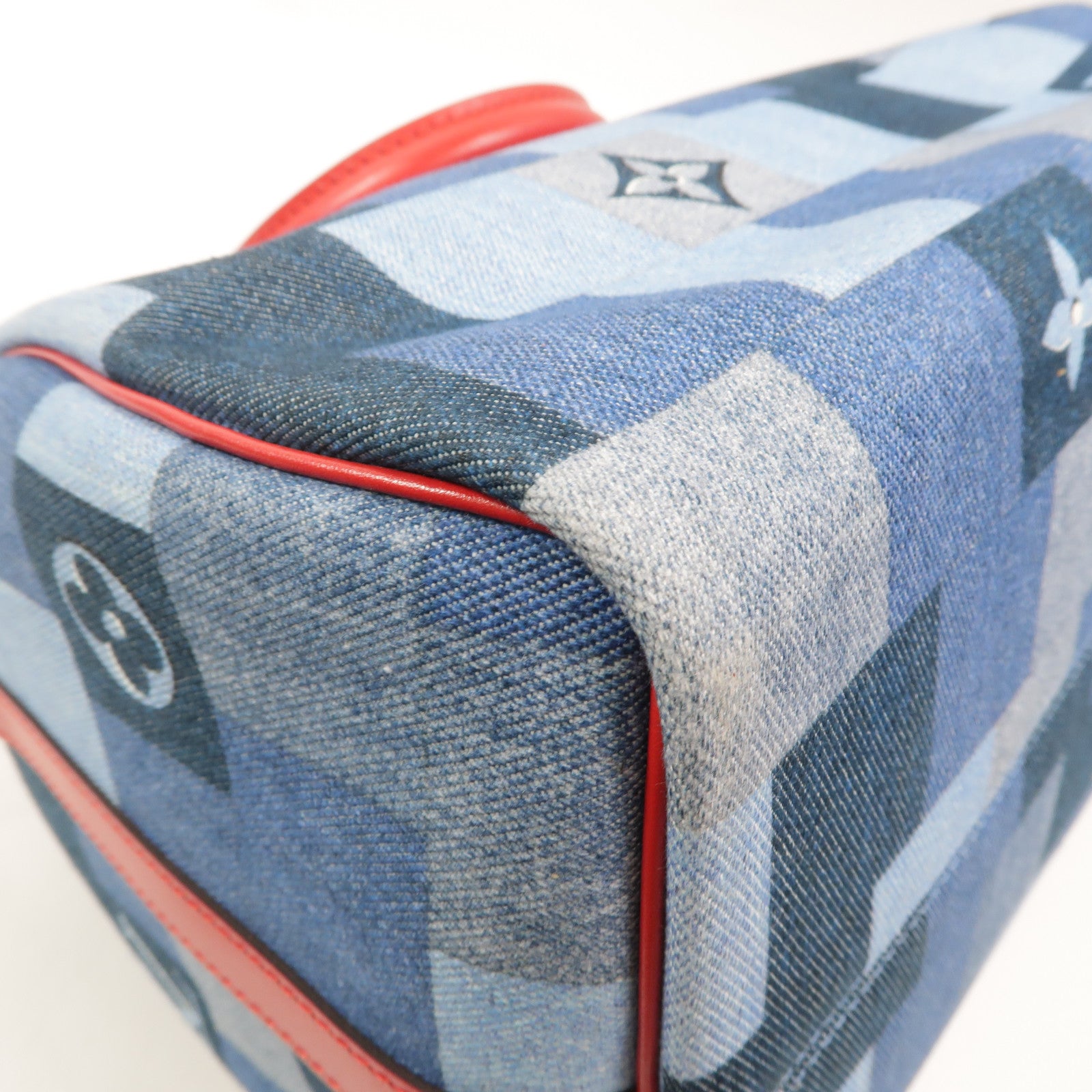 LOUIS VUITTON Monogram Denim Speedy Bandouliere 30手挽肩背兩用袋