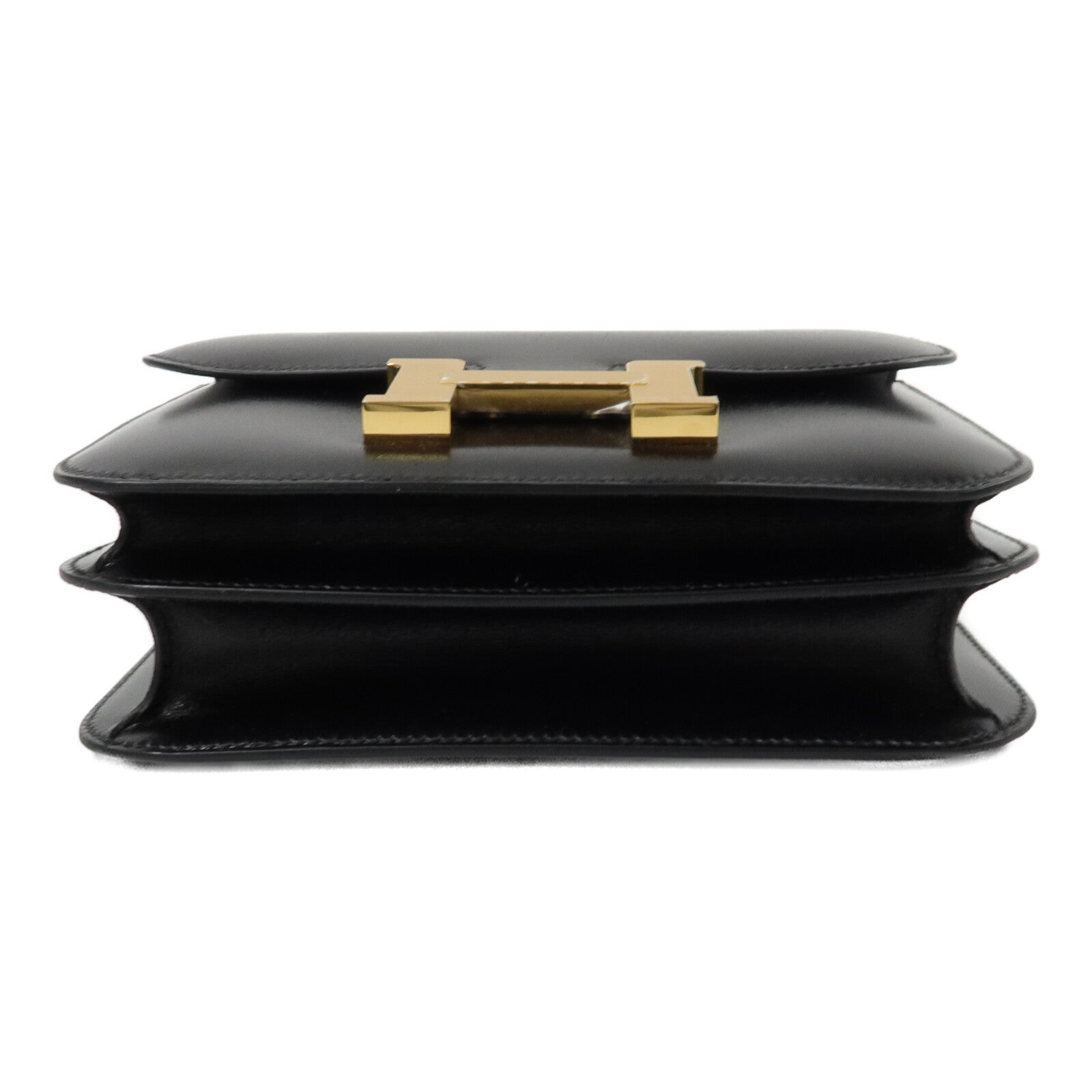 HERMES Box皮革Constance Mini肩背袋Noir