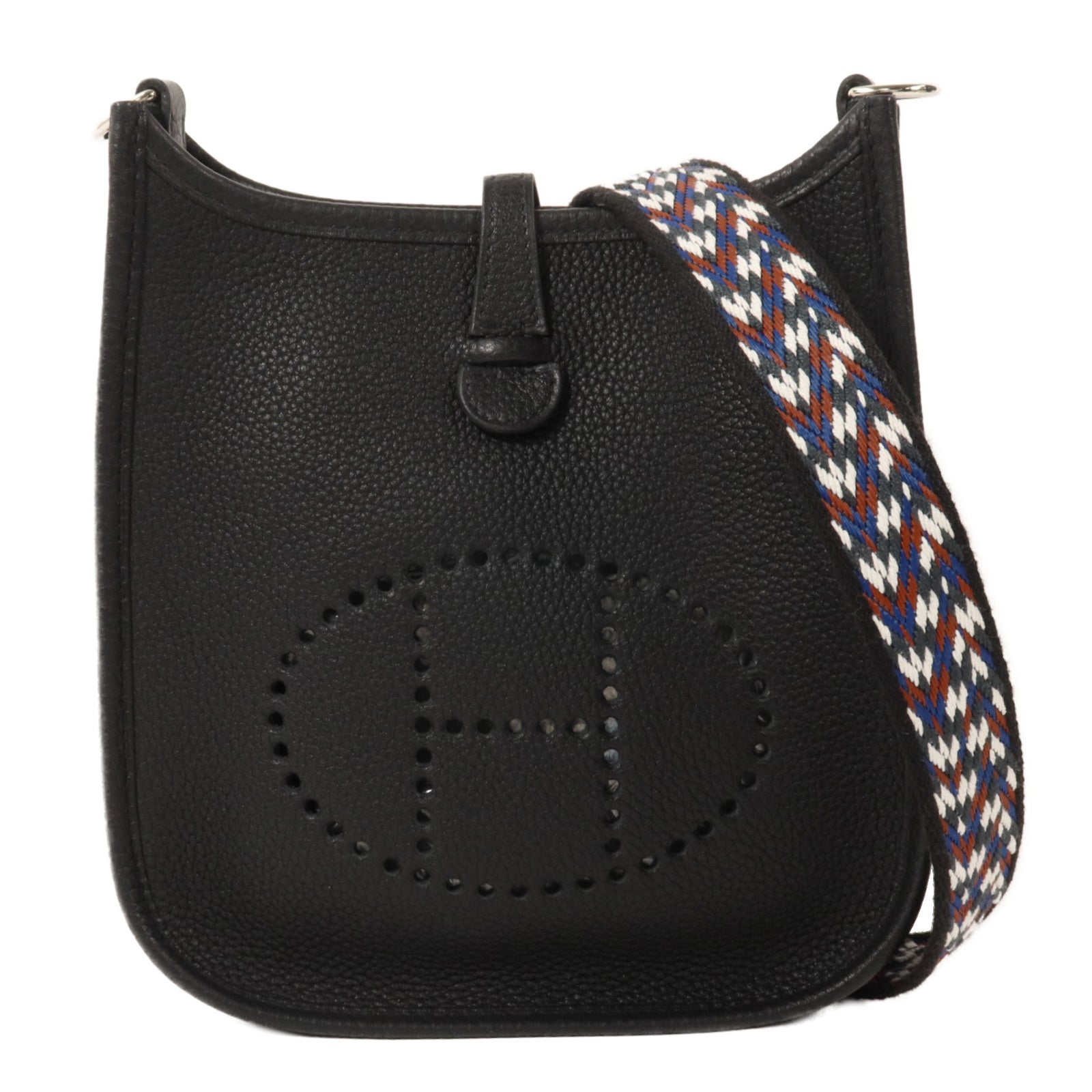 HERMES Clemence皮革Evelyne TPM肩背袋Noir