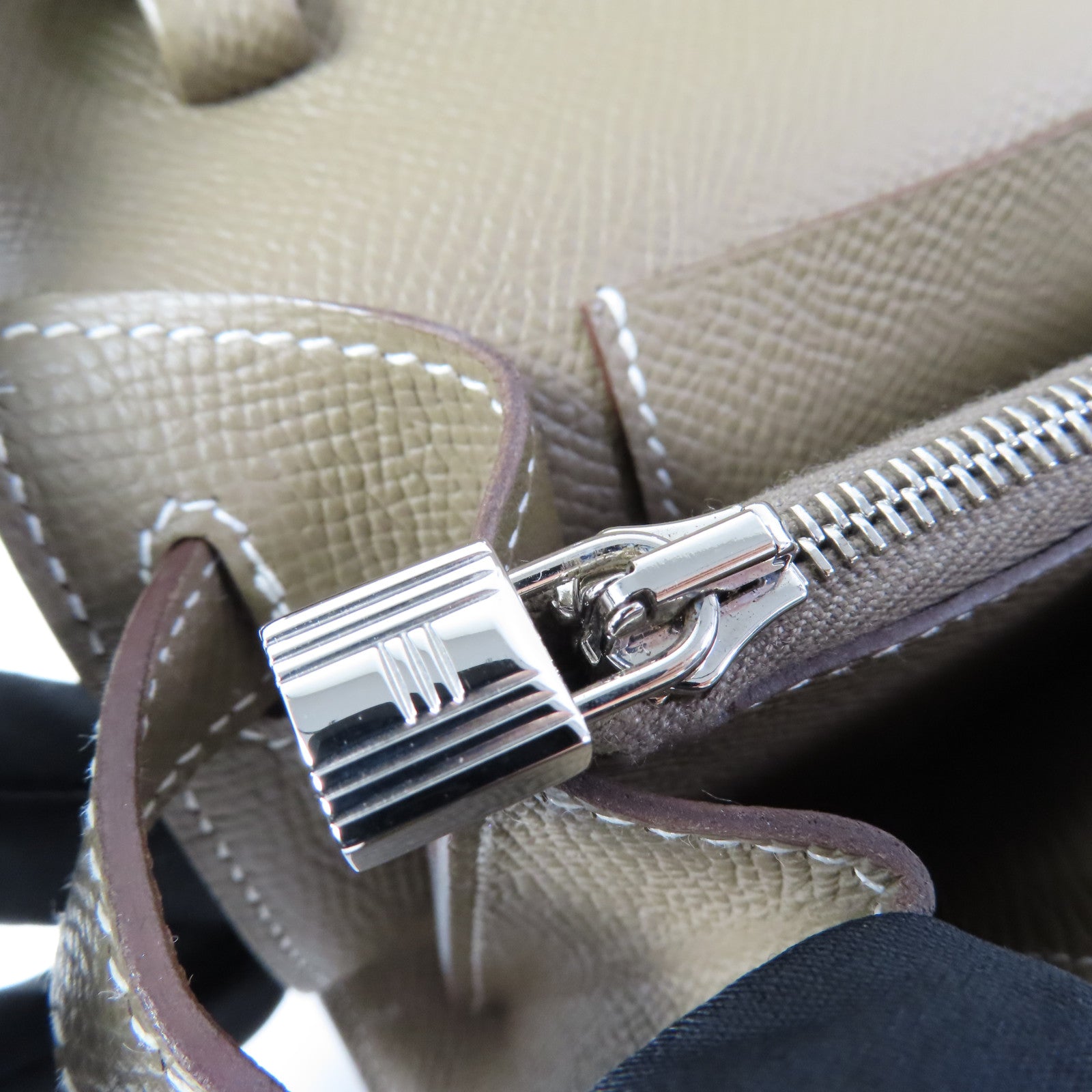HERMES PHW Kelly To Go Shoulder Bag Epsom Leather Etoupe