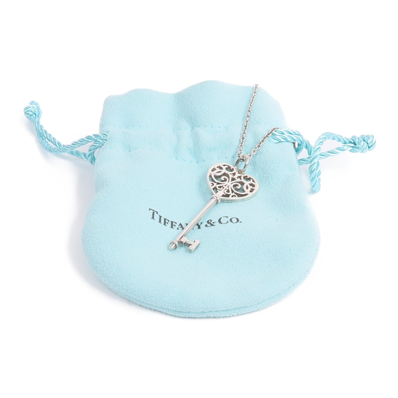 TIFFANY＆CO 925純銀Enchant Heart Key項鍊