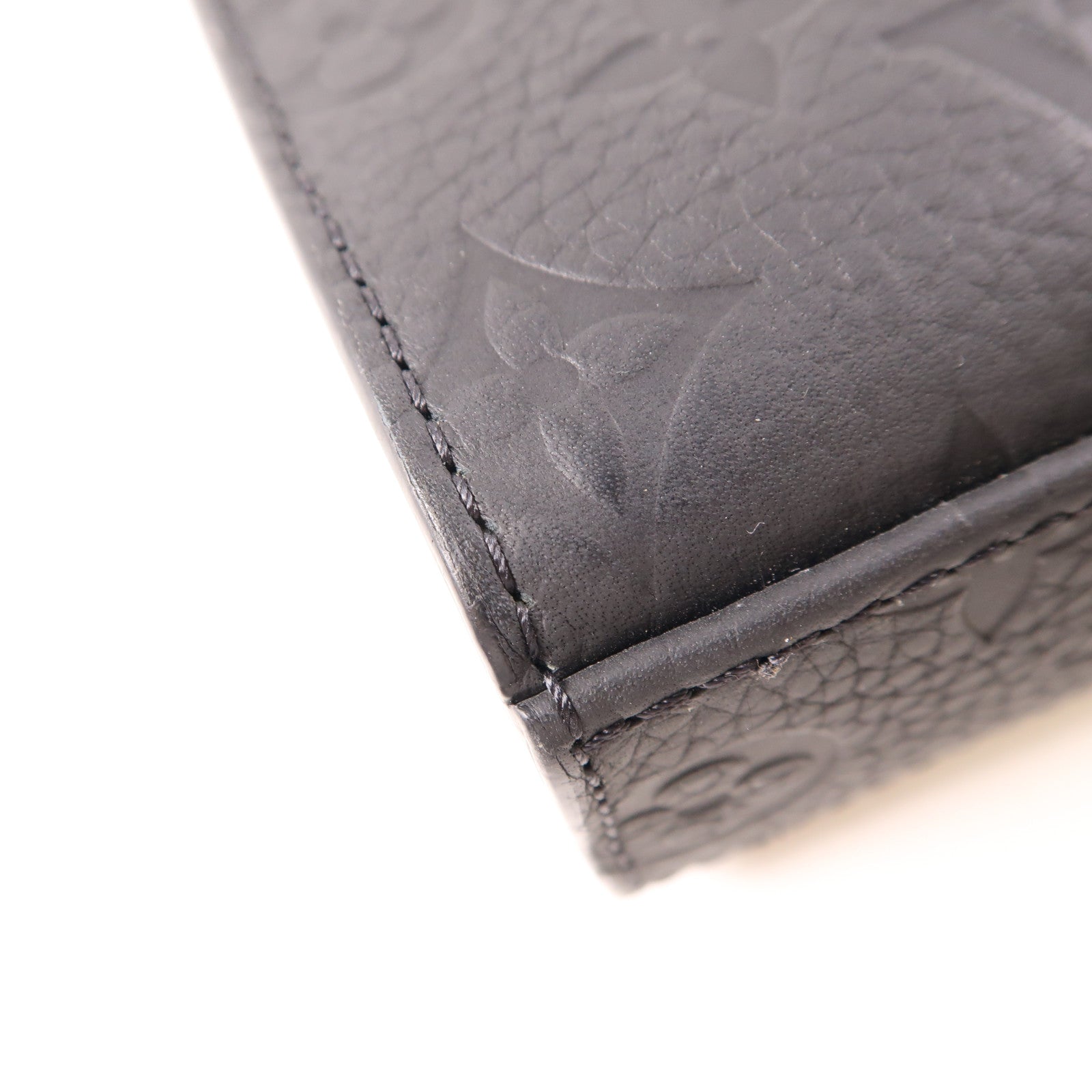 LOUIS VUITTON Taurillon皮革Sac Plat Cross手挽肩背兩用袋黑色