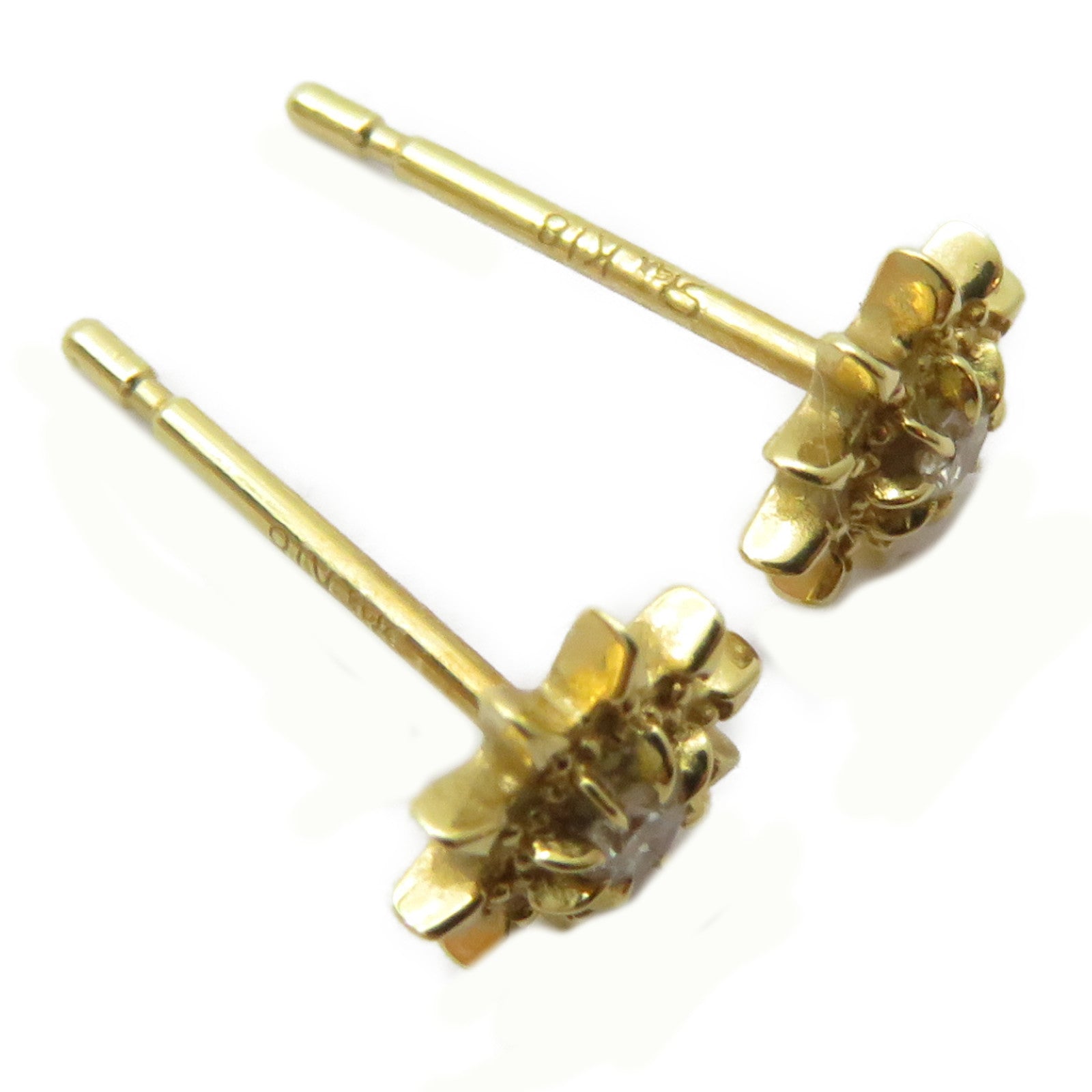 JEWELRY 18K黃金Diamond Earrings 0.02ct鑽石耳環