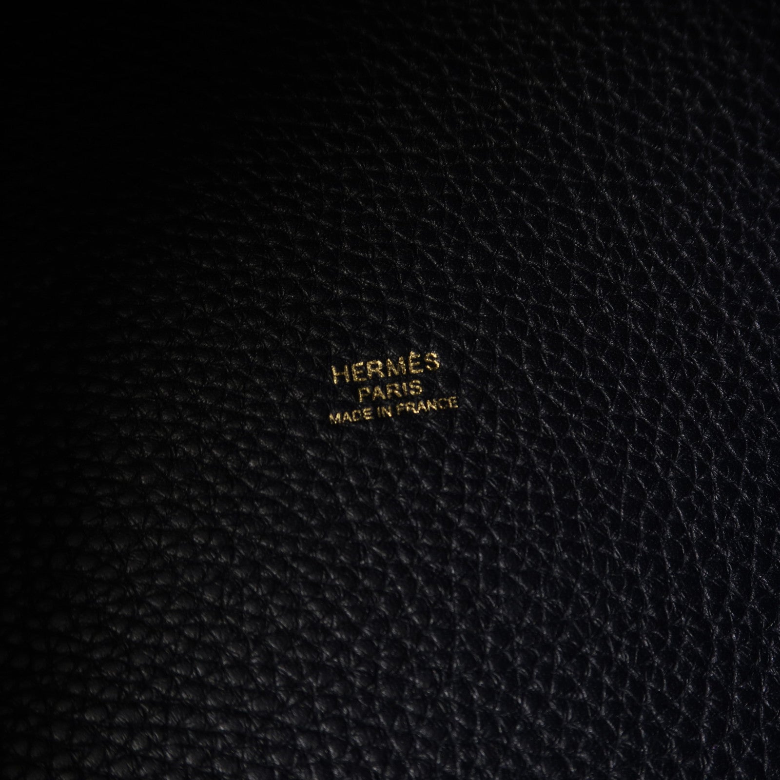 HERMES 【激減優惠】Clemence皮革Picotin MM金扣手挽袋深藍色/橙色