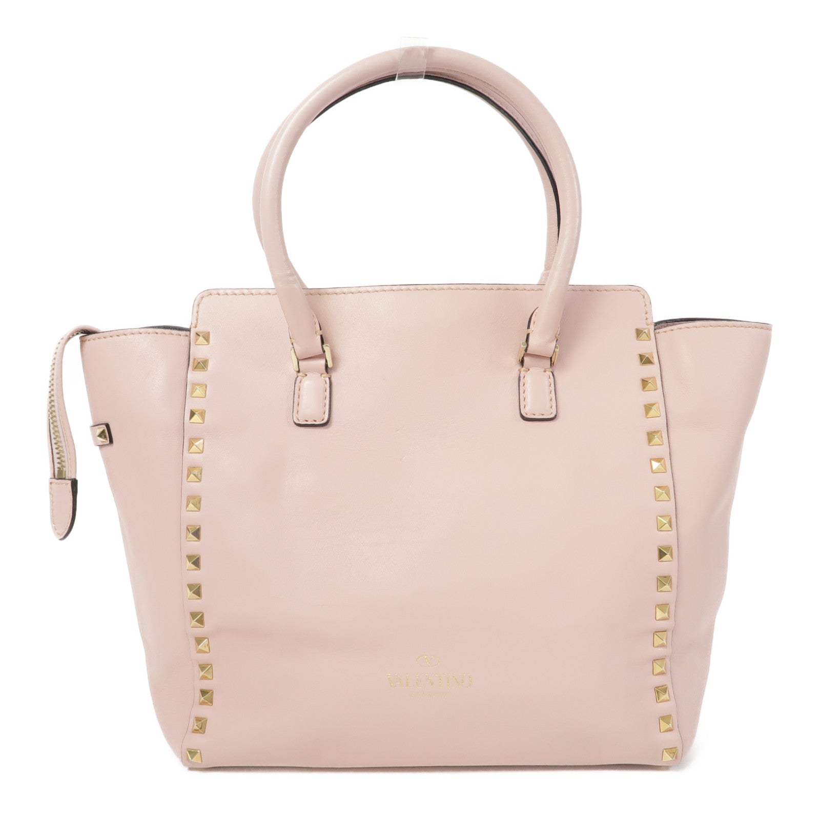 Valentino (PRICE DOWN) GHW 2 Way Shoulder Bag Calfskin Leather Pink