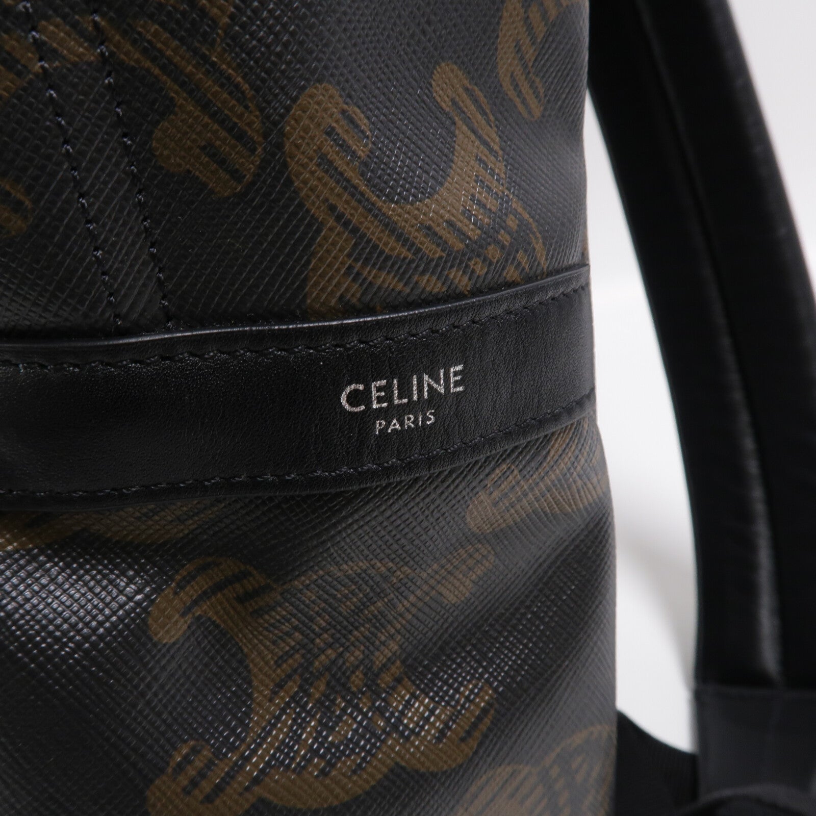 CELINE 塗層帆布Triomphe Backpack背包