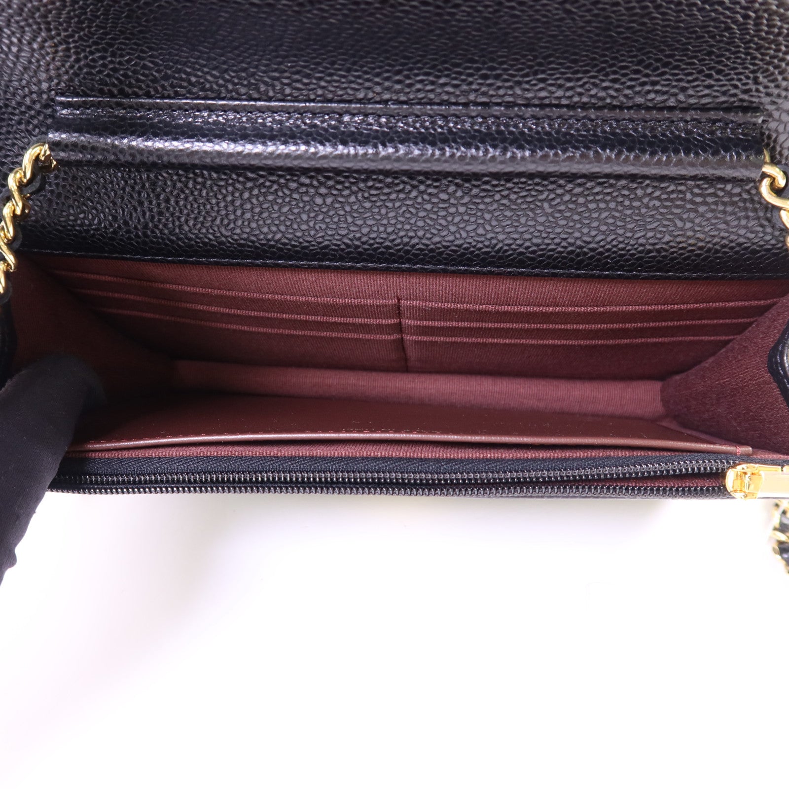 CHANEL 牛皮皮革WOC Wallet On Chain金扣鏈帶肩背袋