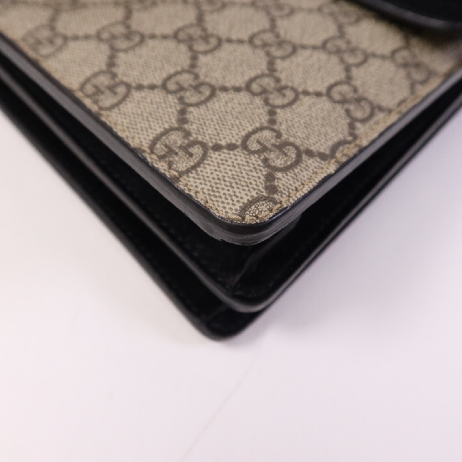 GUCCI 塗層帆布Dionysus Medium銀扣肩背袋