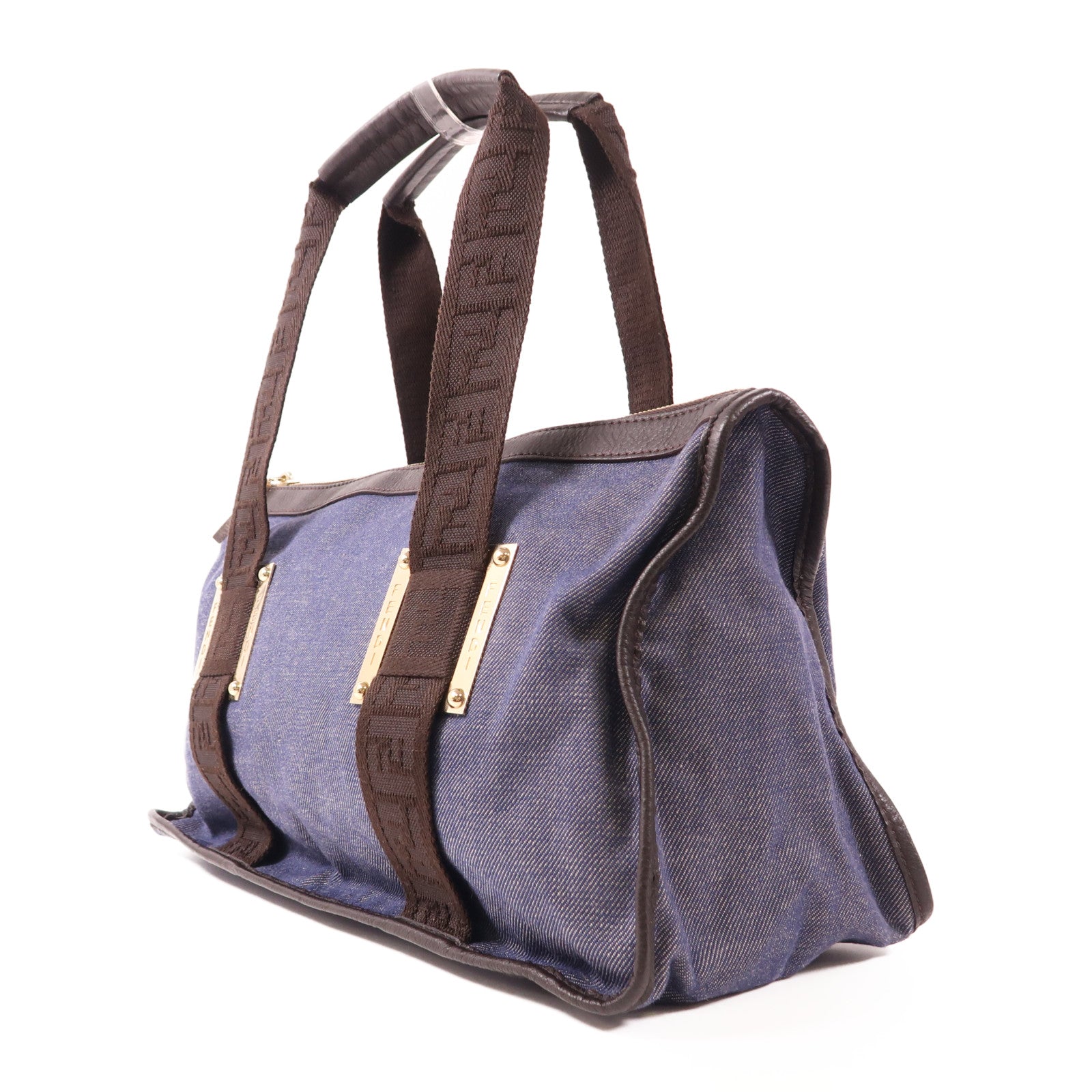 FENDI 牛仔布Hand Bag金扣手挽袋