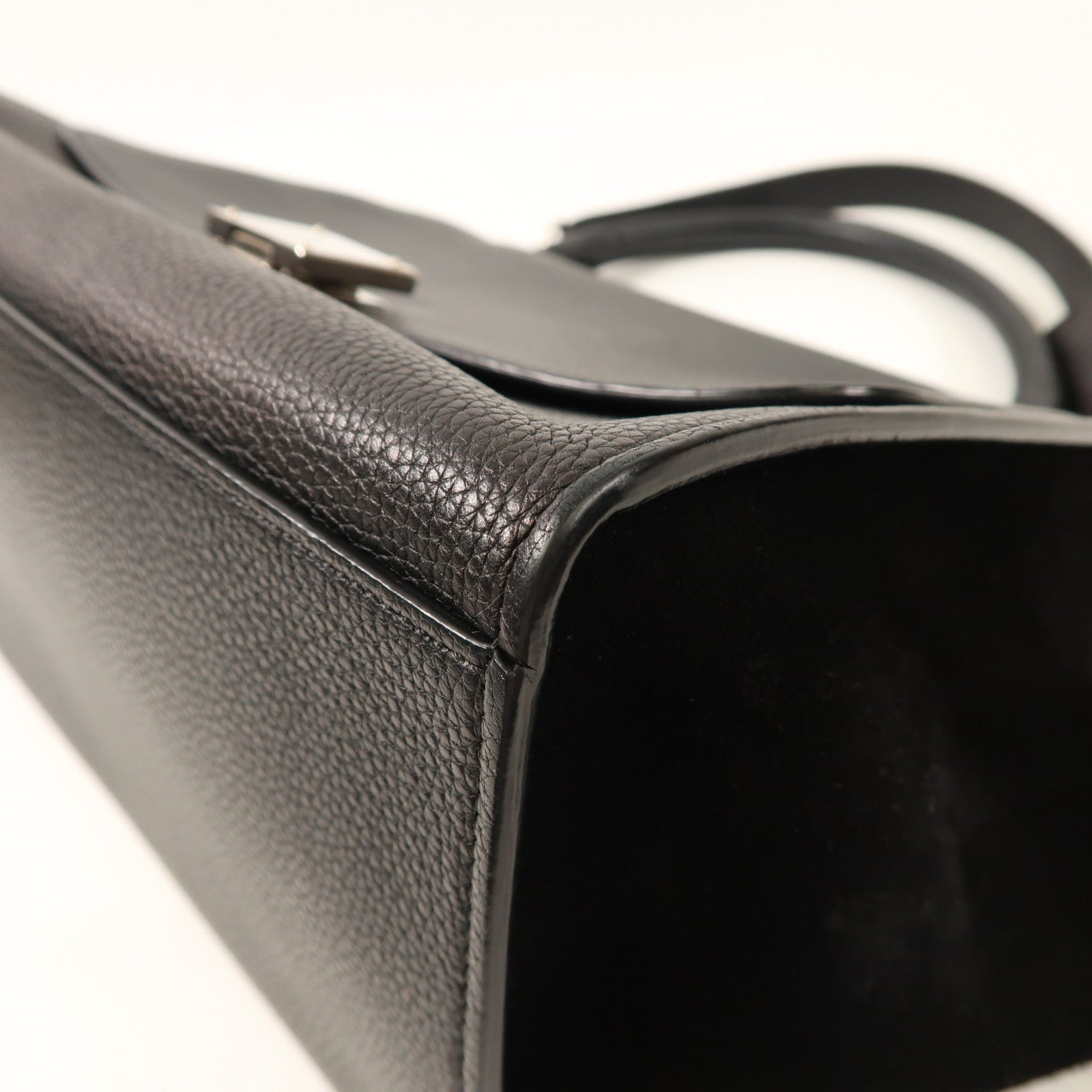 CELINE 牛皮皮革Trapeze銀扣手挽肩背兩用袋