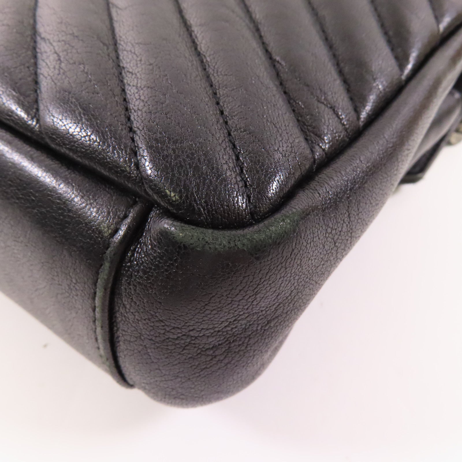SAINT LAURENT 牛皮皮革Chain 2 Way Bag銀扣鏈帶手挽肩背兩用袋